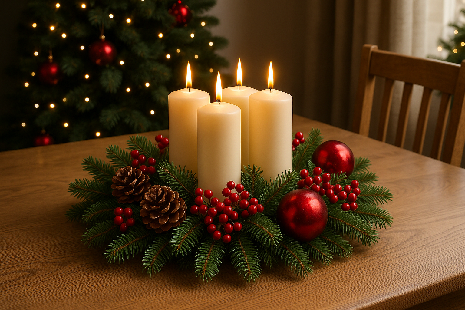 christmas centerpiece ideas - Illustration