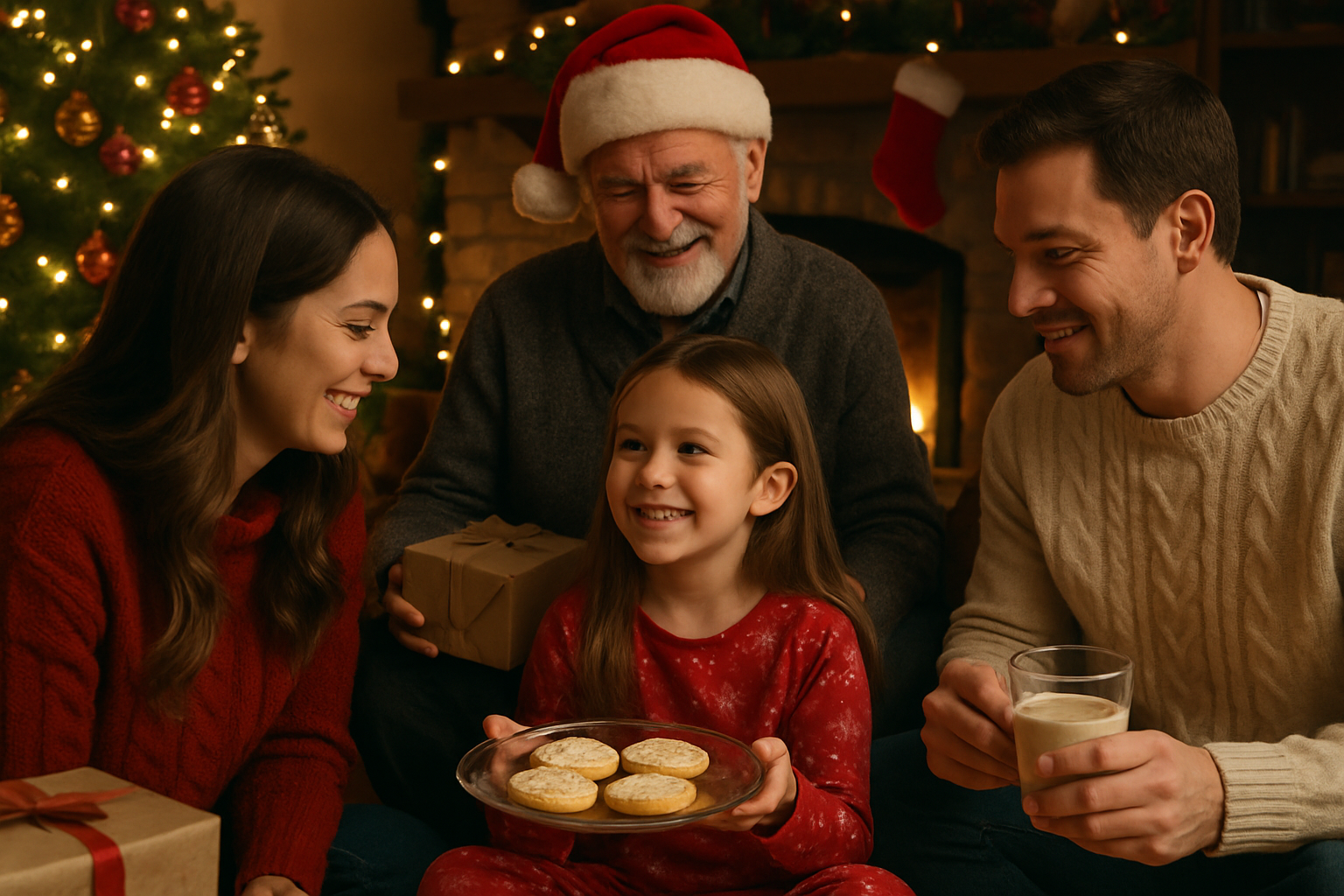 christmas eve traditions - Illustration