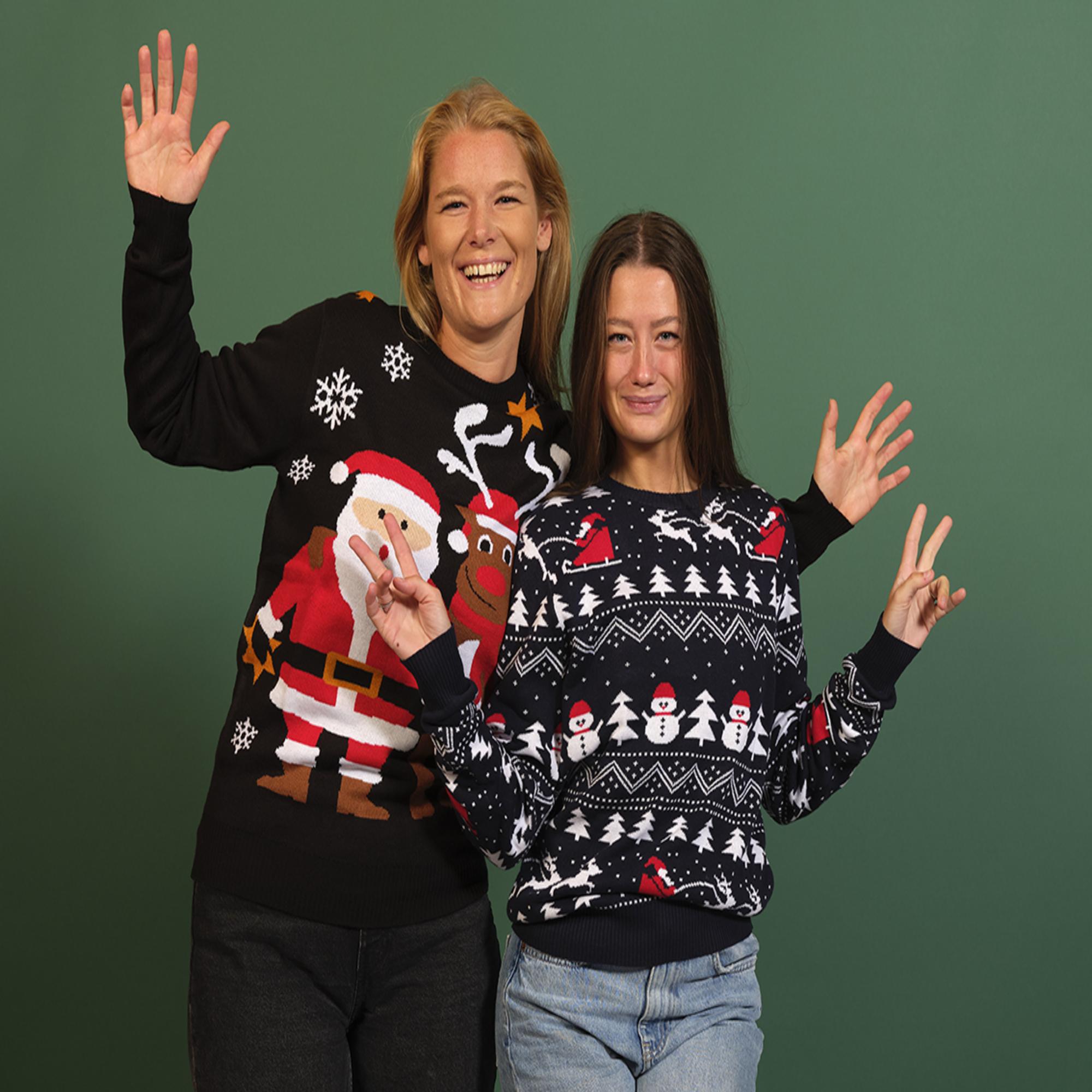 matching xmas sweaters - Illustration