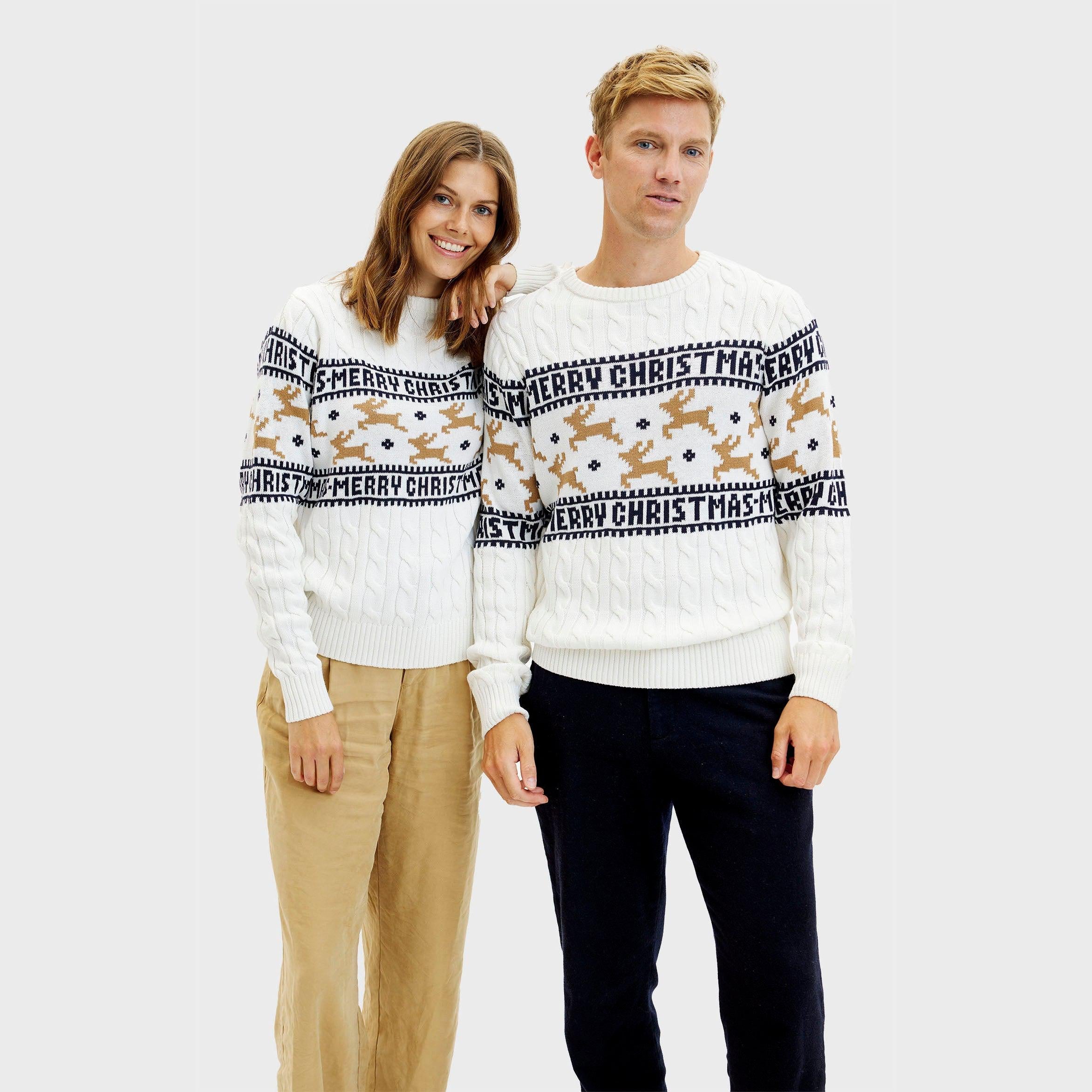The Elegant White Christmas Sweater – Men