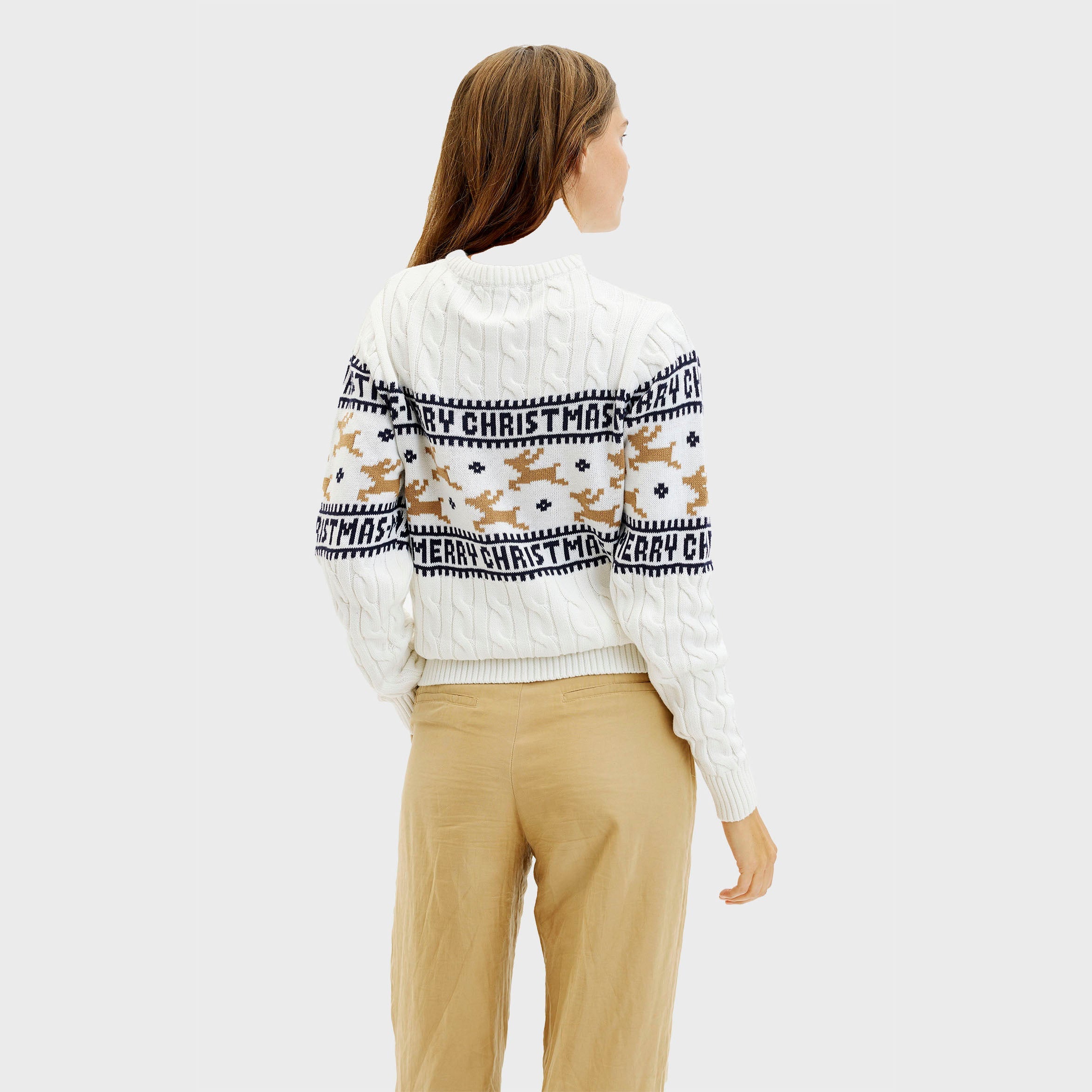 The Elegant White Christmas Sweater – Women