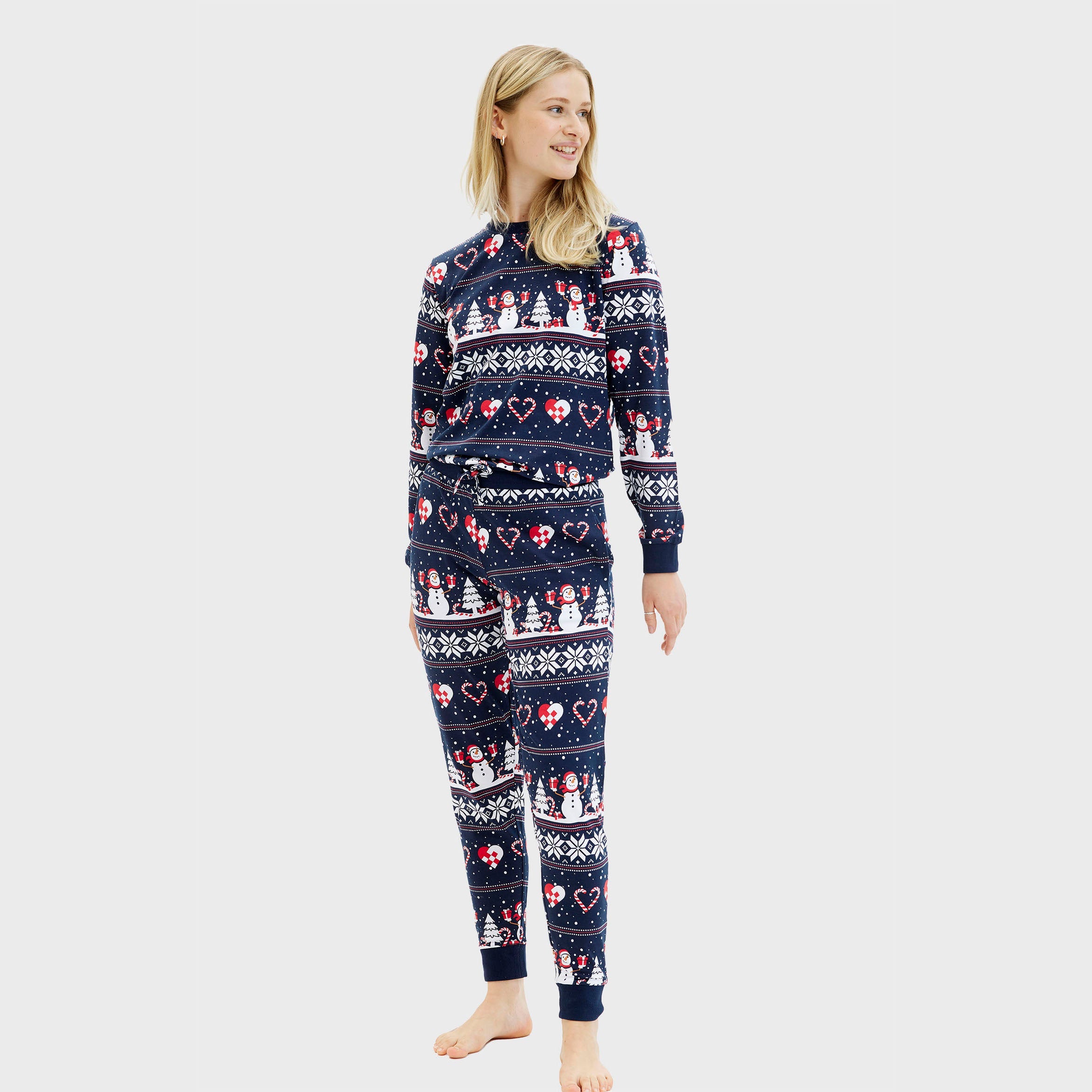 Christmas Heart Pyjamas Navy – Women