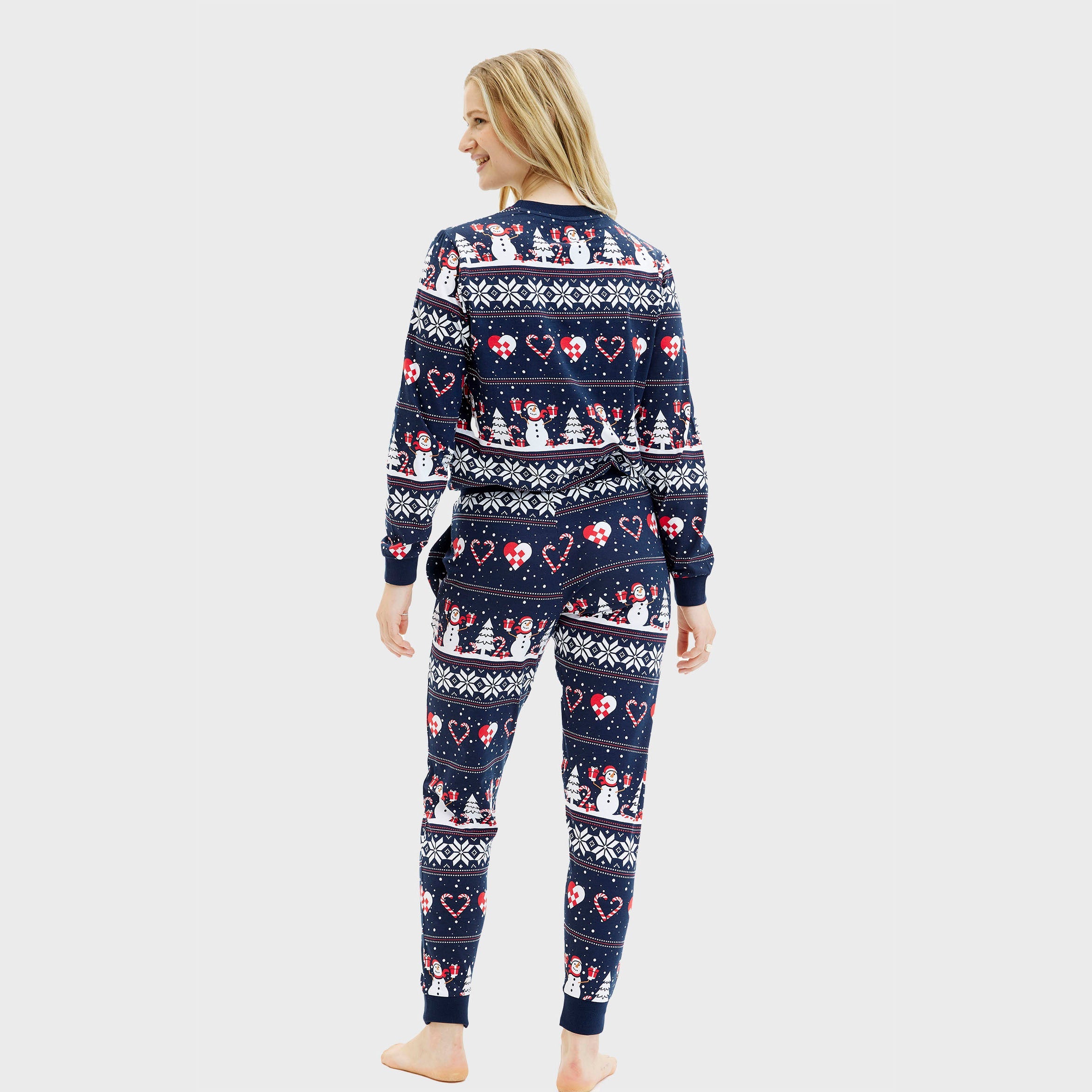 Christmas Heart Pyjamas Navy – Women