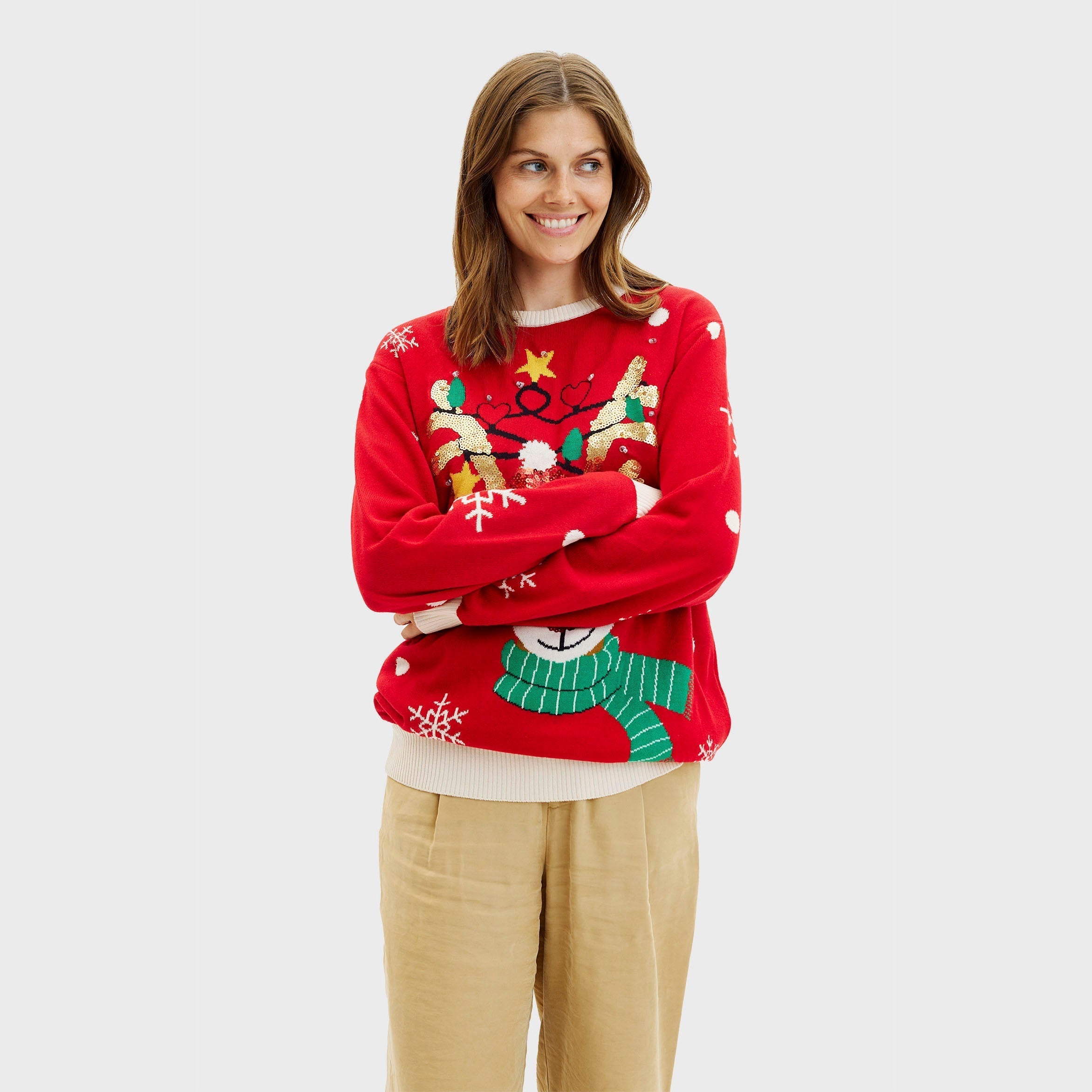 The Cute Reindeer Christmas Sweater – Women