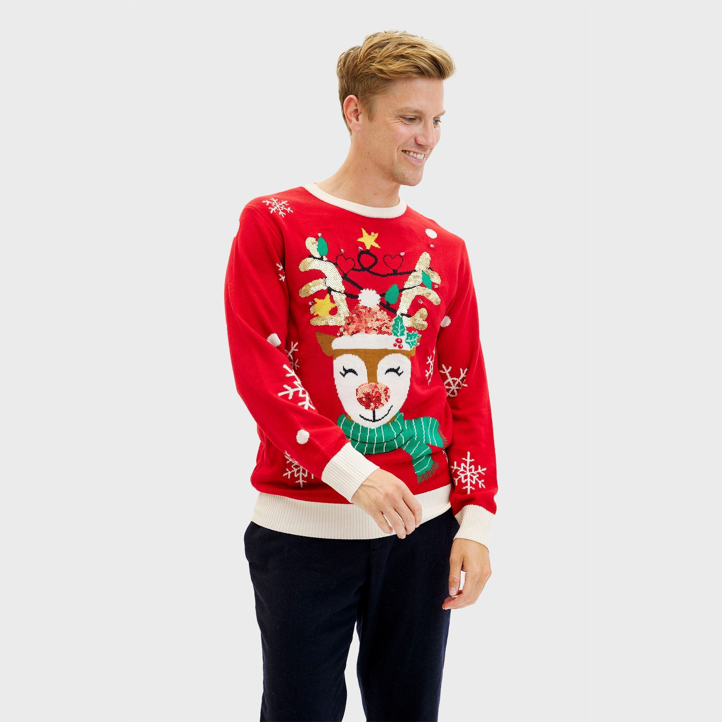 The Cute Reindeer Christmas Sweater – Men