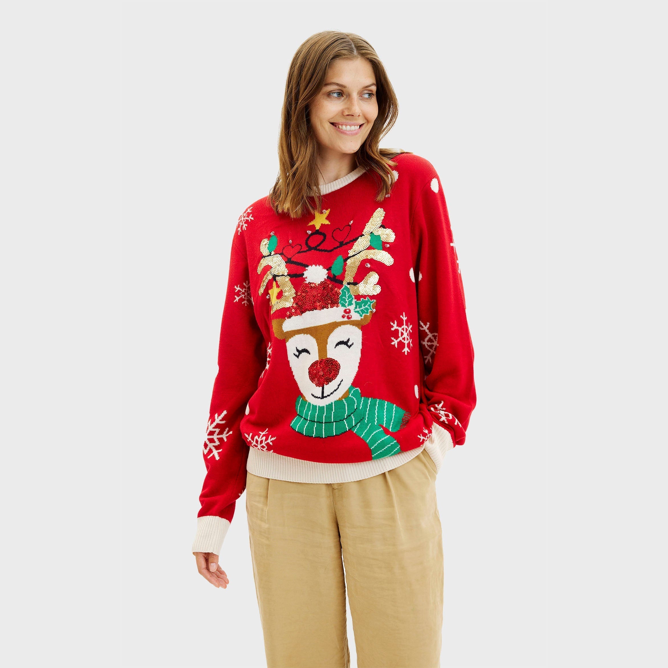 The Cute Reindeer Christmas Sweater – Women