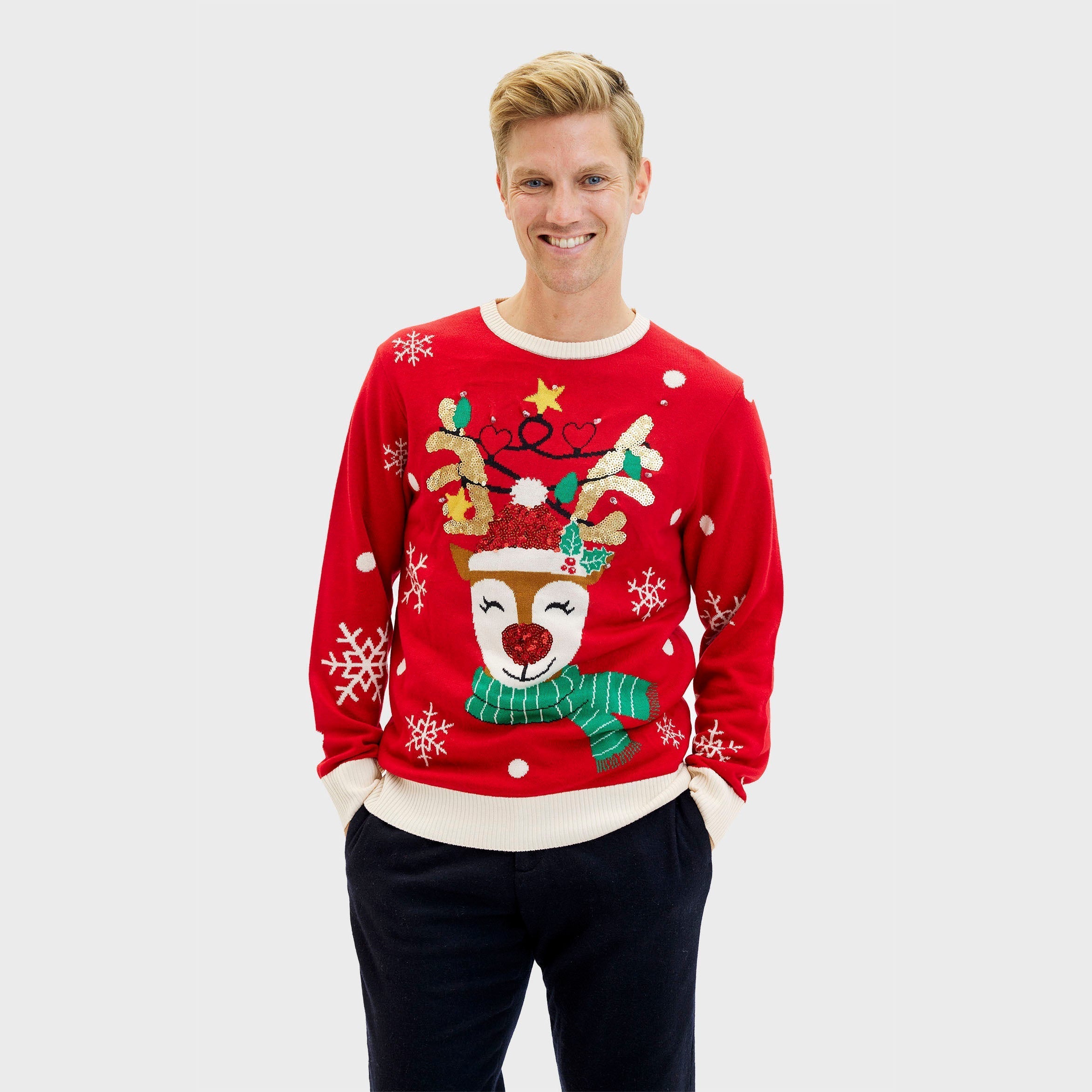 The Cute Reindeer Christmas Sweater – Men