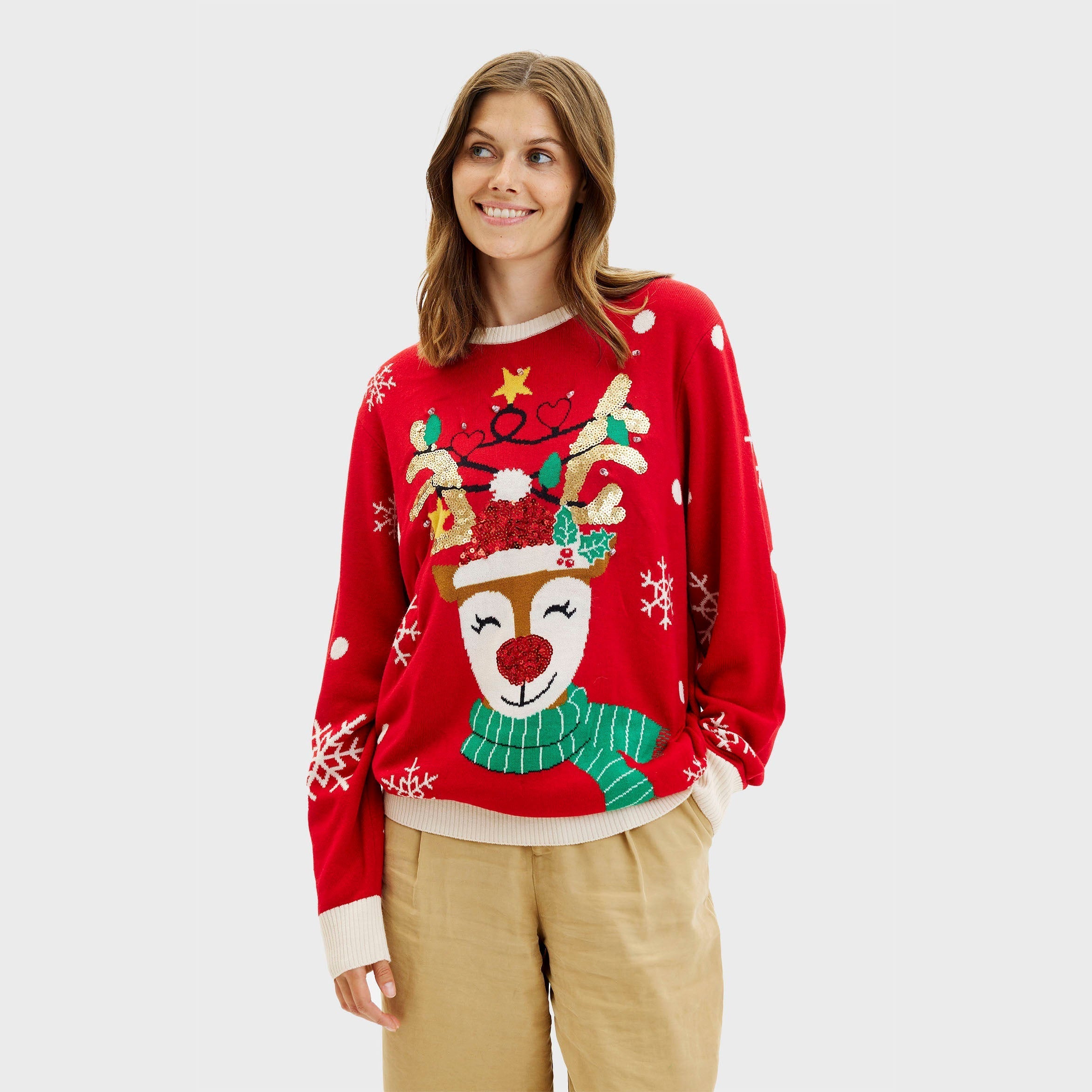 The Cute Reindeer Christmas Sweater – Women