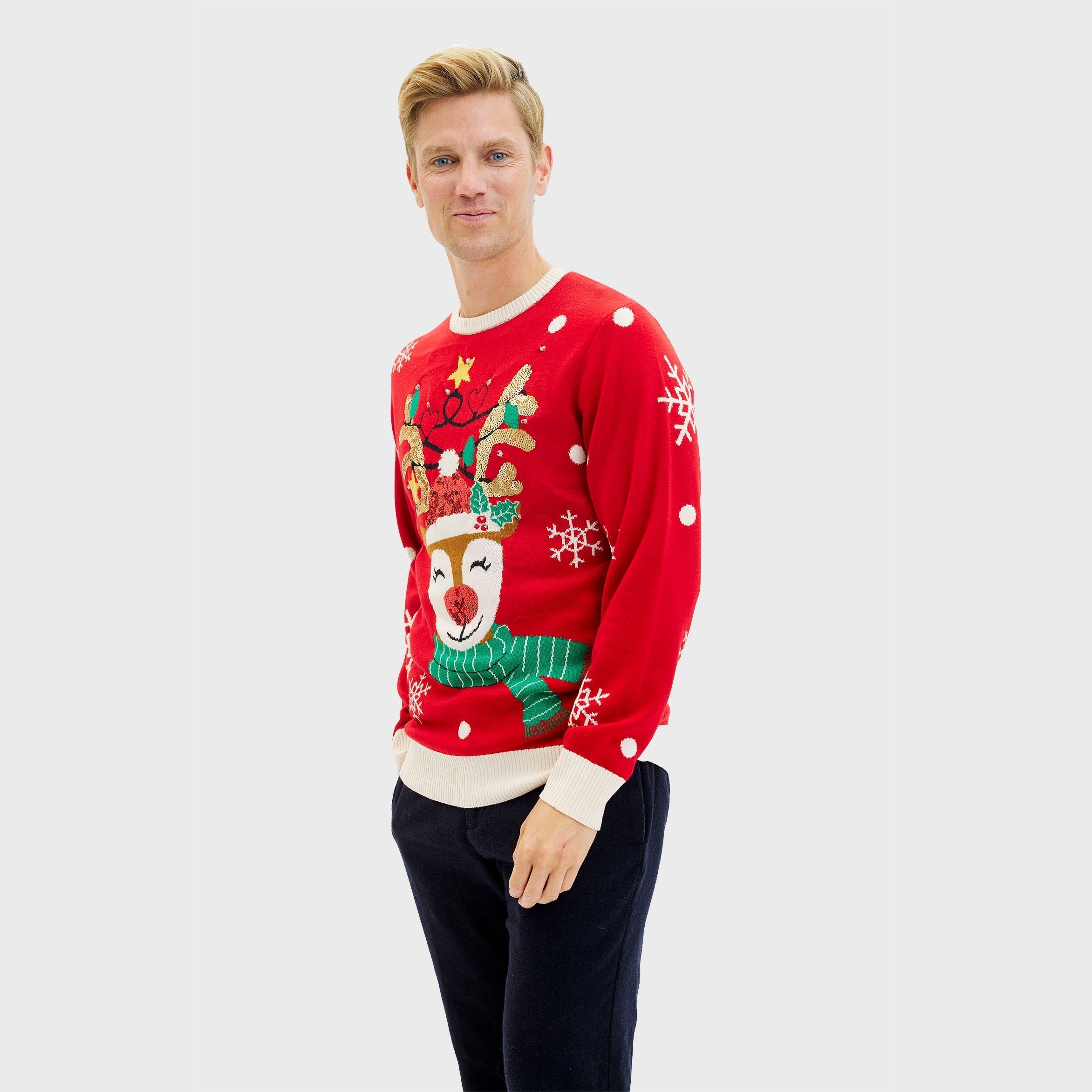 The Cute Reindeer Christmas Sweater – Men