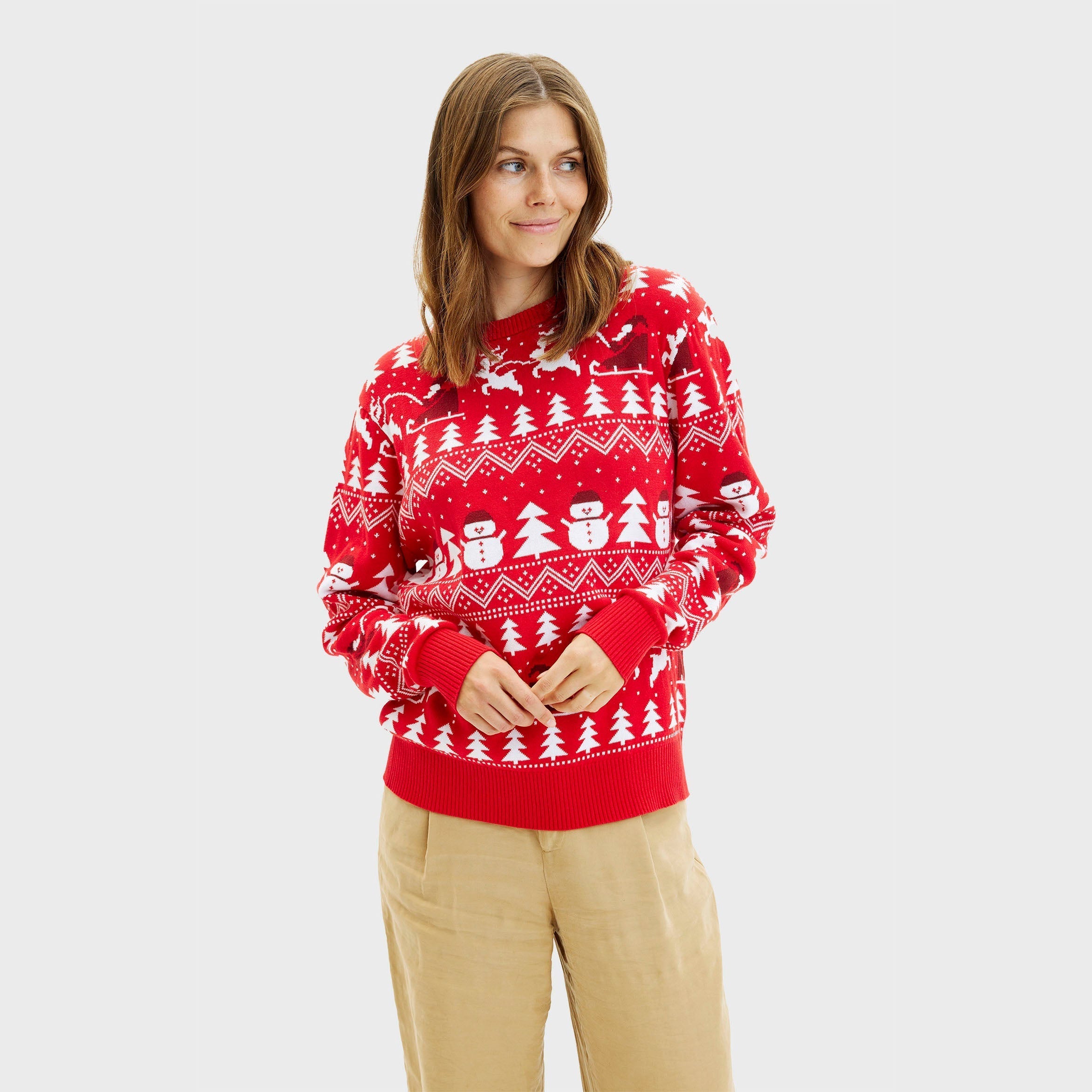 The Stylish Red Christmas Sweater – Women