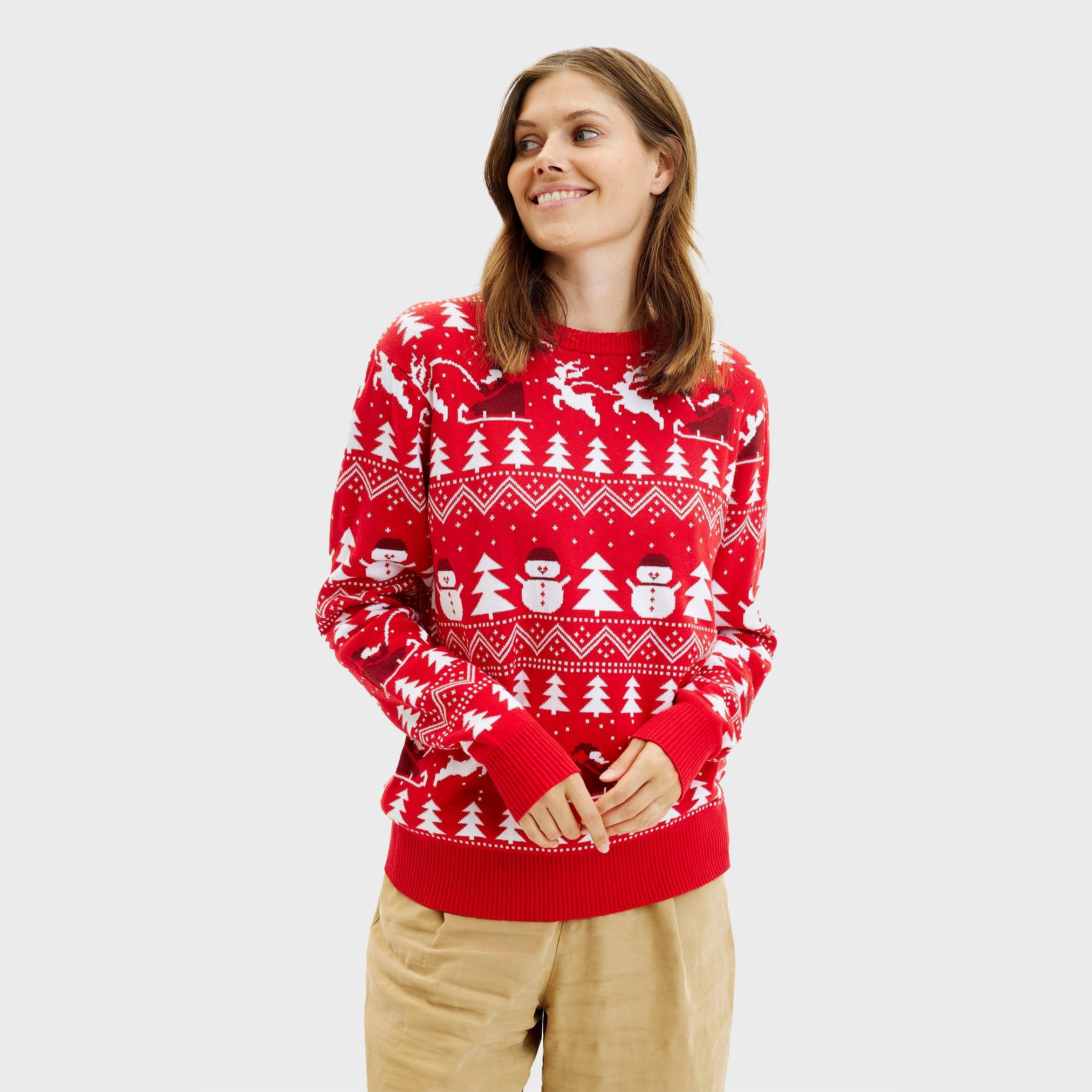 The Stylish Red Christmas Sweater – Women