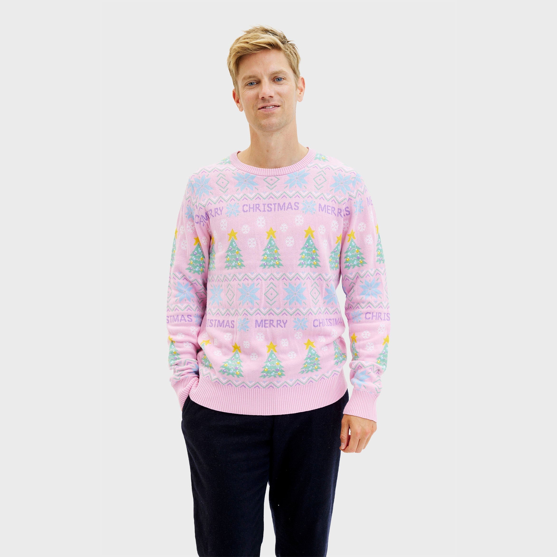 The Pink Christmas Sweater – Men