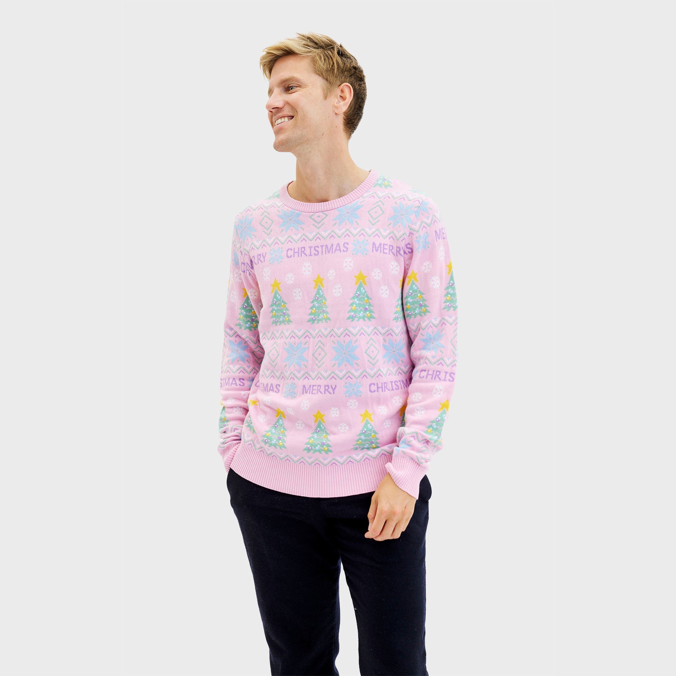 The Pink Christmas Sweater – Men