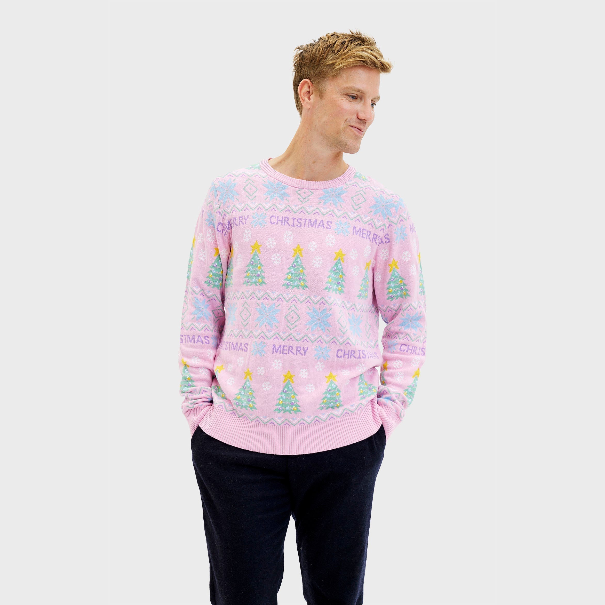 The Pink Christmas Sweater – Men
