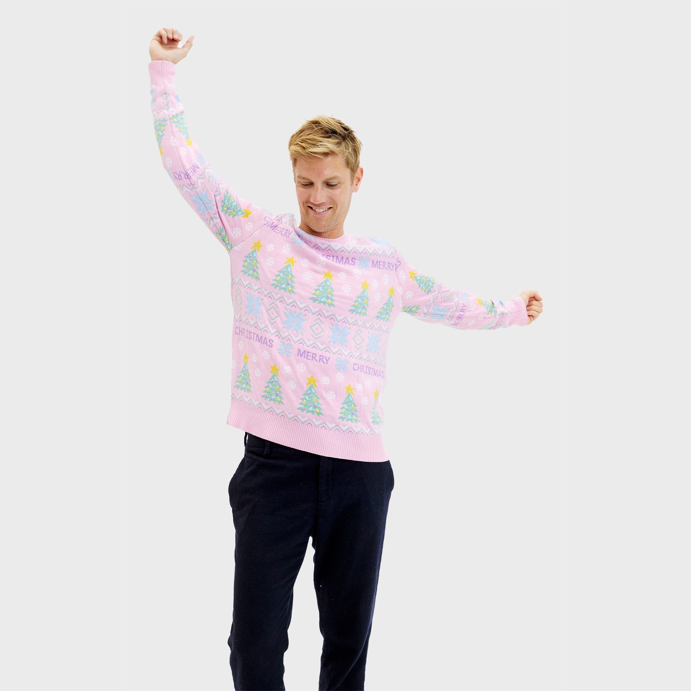 The Pink Christmas Sweater – Men