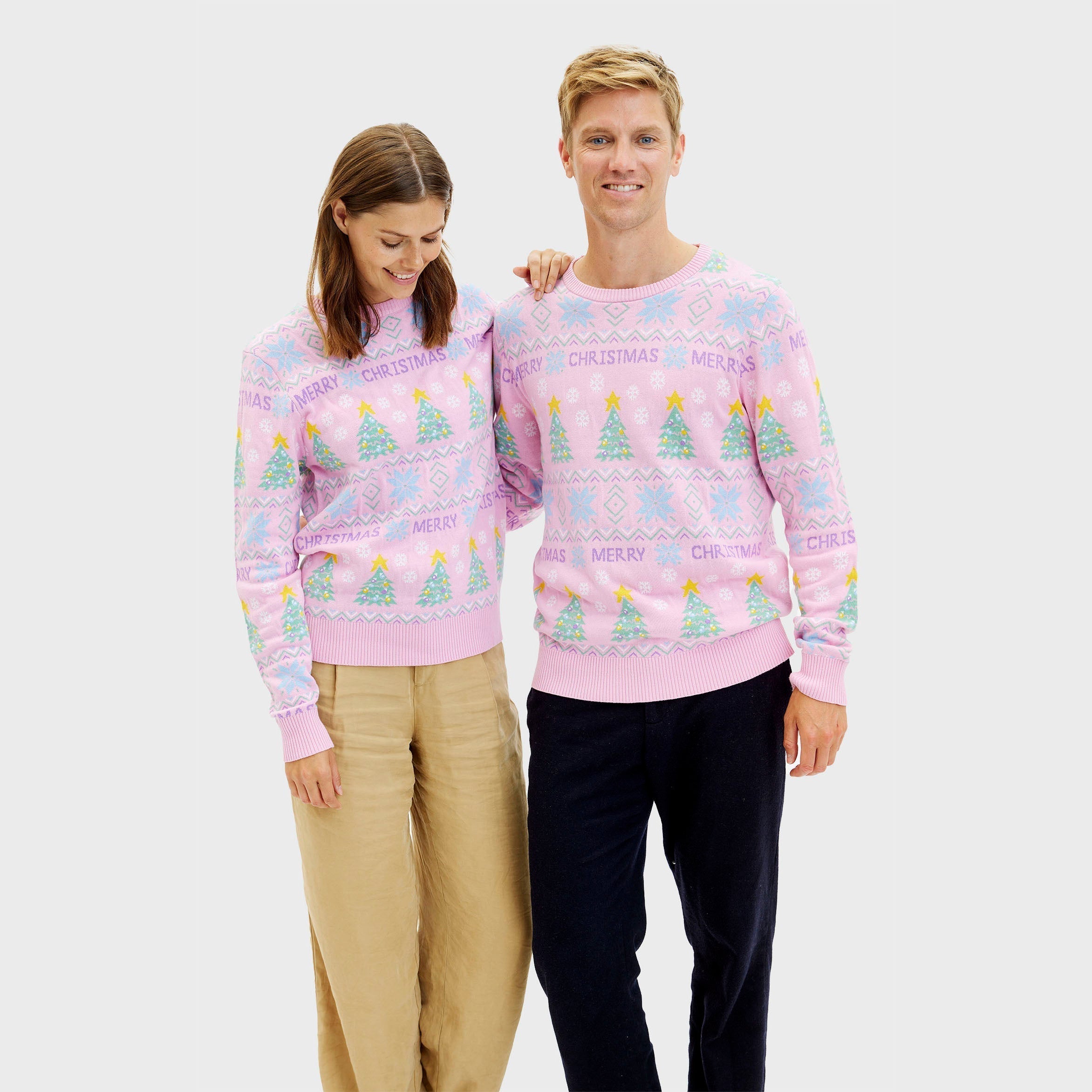 The Pink Christmas Sweater – Men