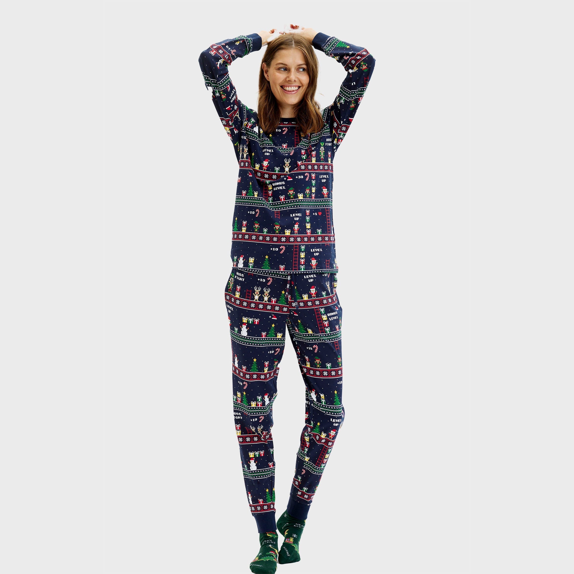 Vintage Gamer Christmas Pyjamas – Women