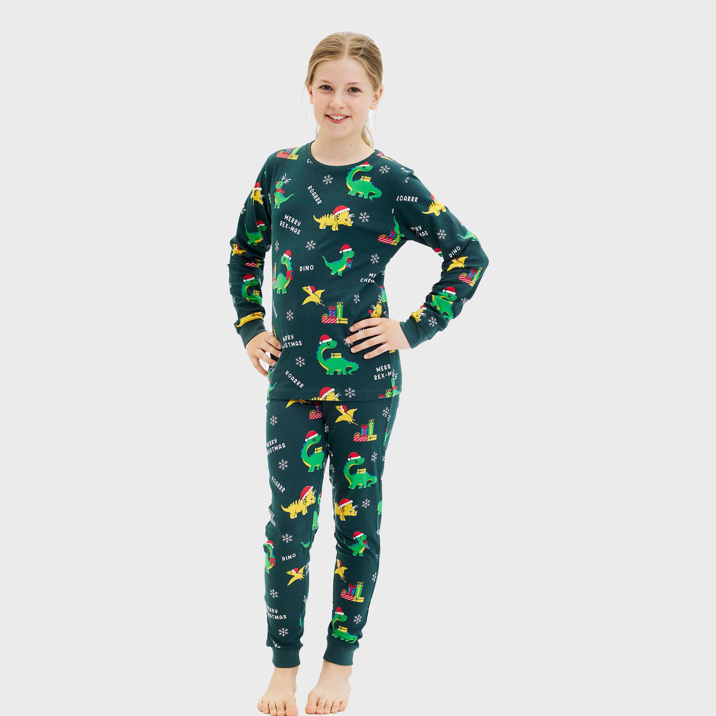Dino Christmas pyjamas kids