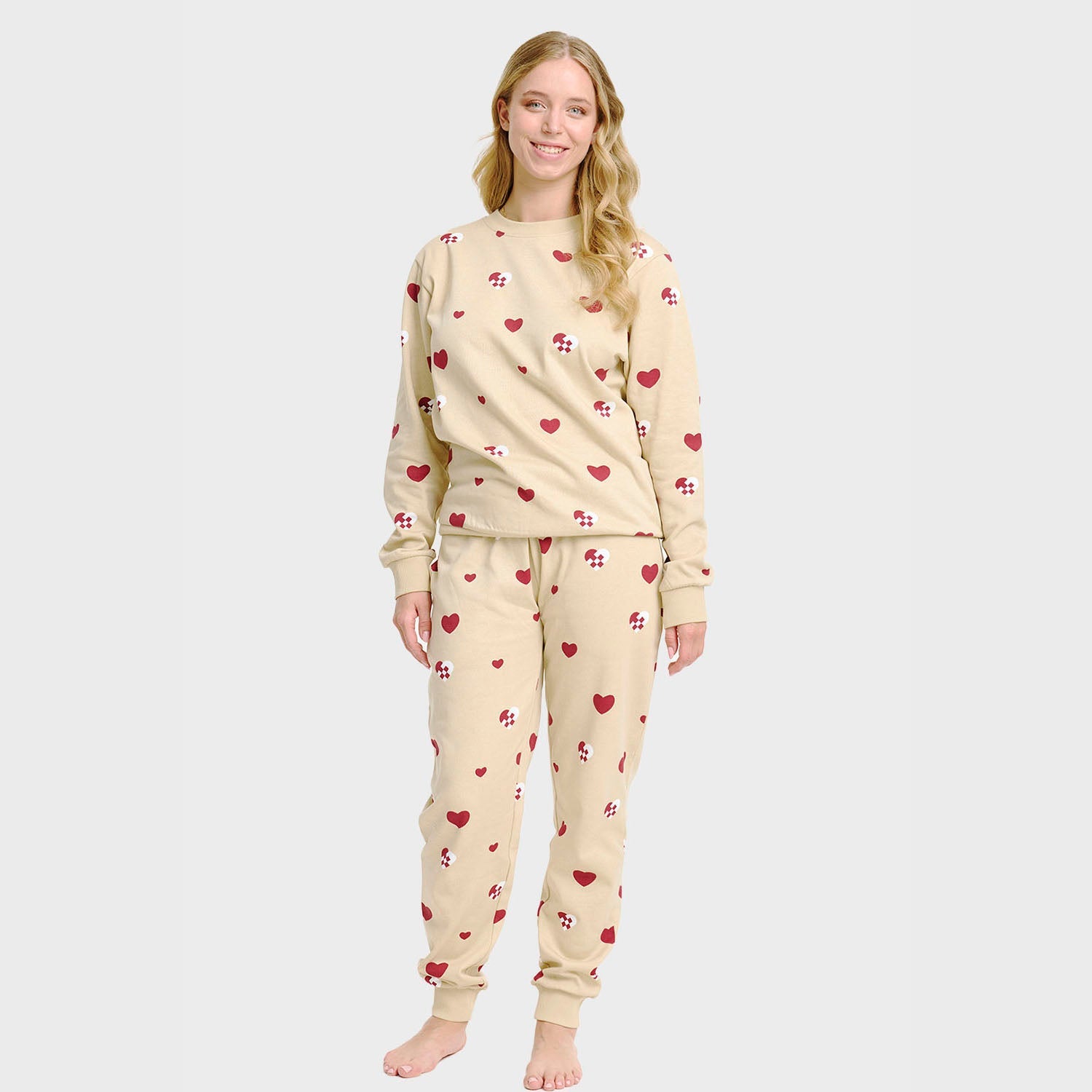 Christmas Heart Sweat Set – Women