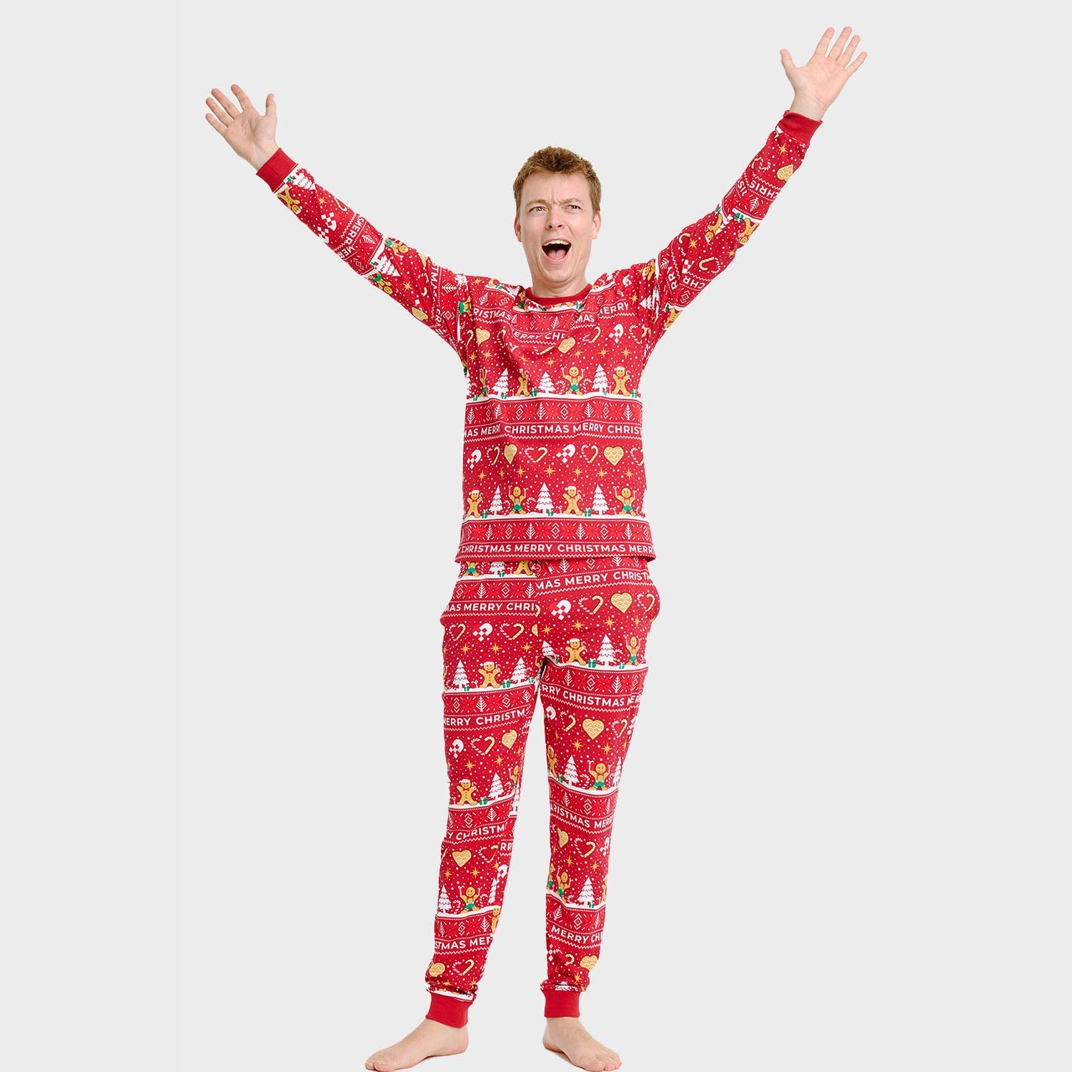 Christmas Cookie Pyjamas Red – Men