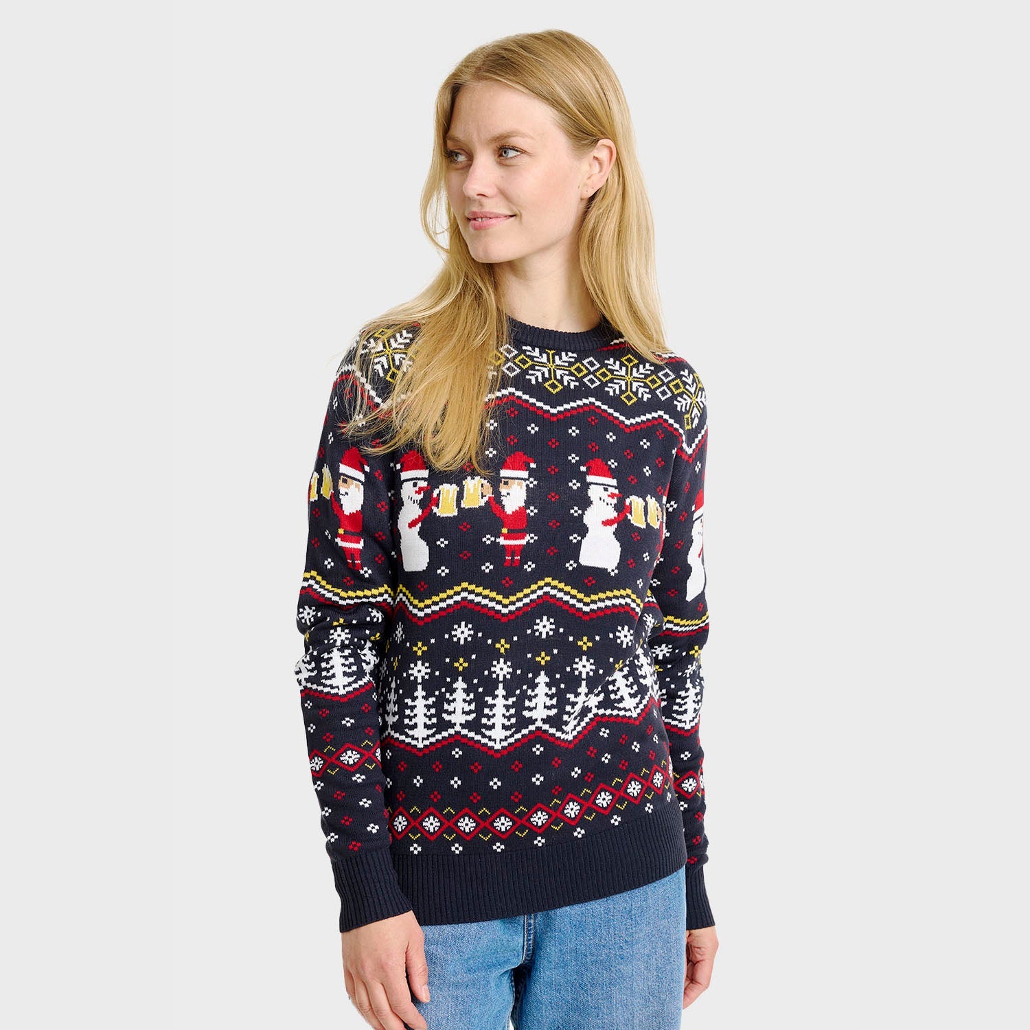 Cheers Santa Christmas Sweater – Women