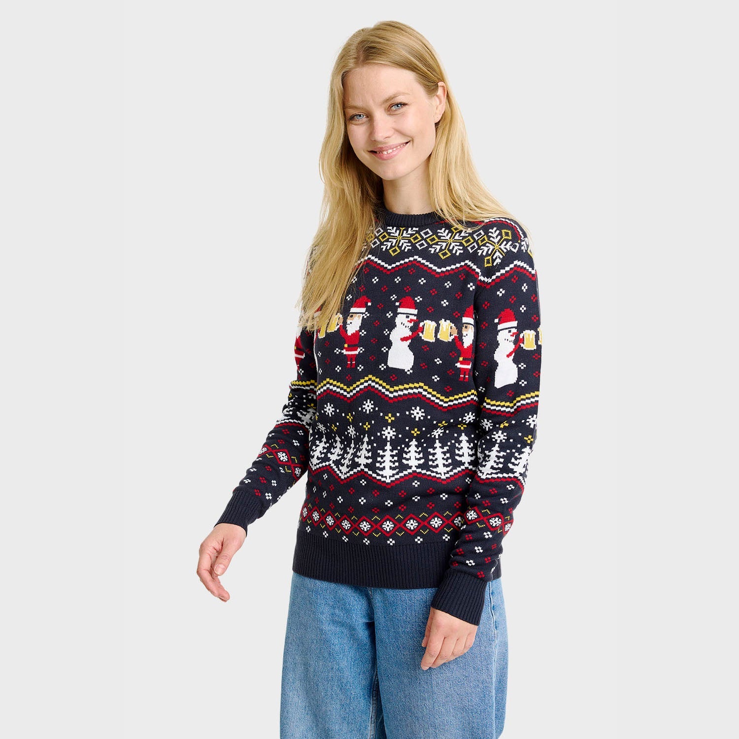 Cheers Santa Christmas Sweater – Women