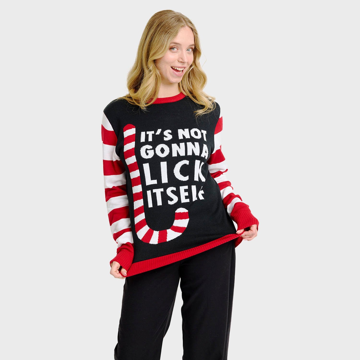 Candy Cane Christmas Sweater – Women