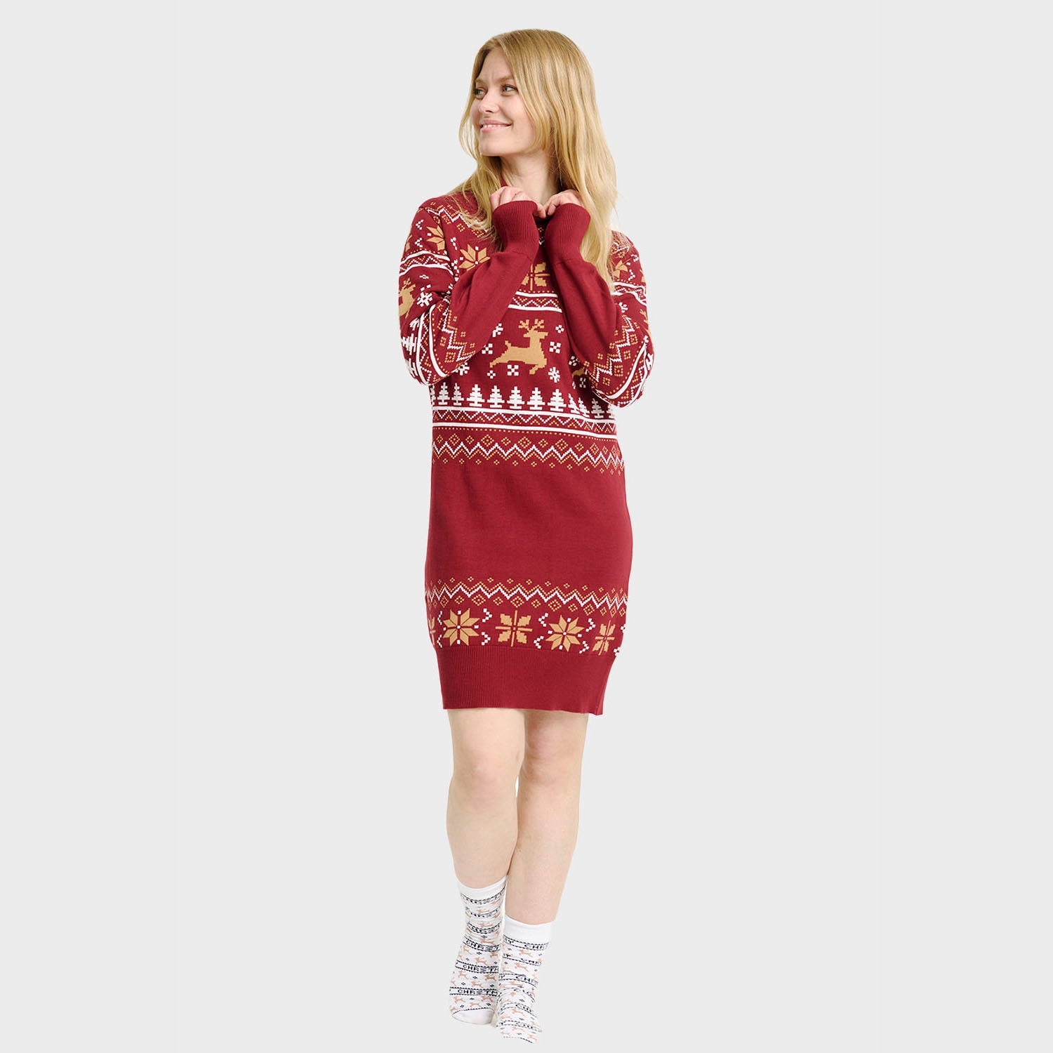 Turtleneck Christmas Dress – Women