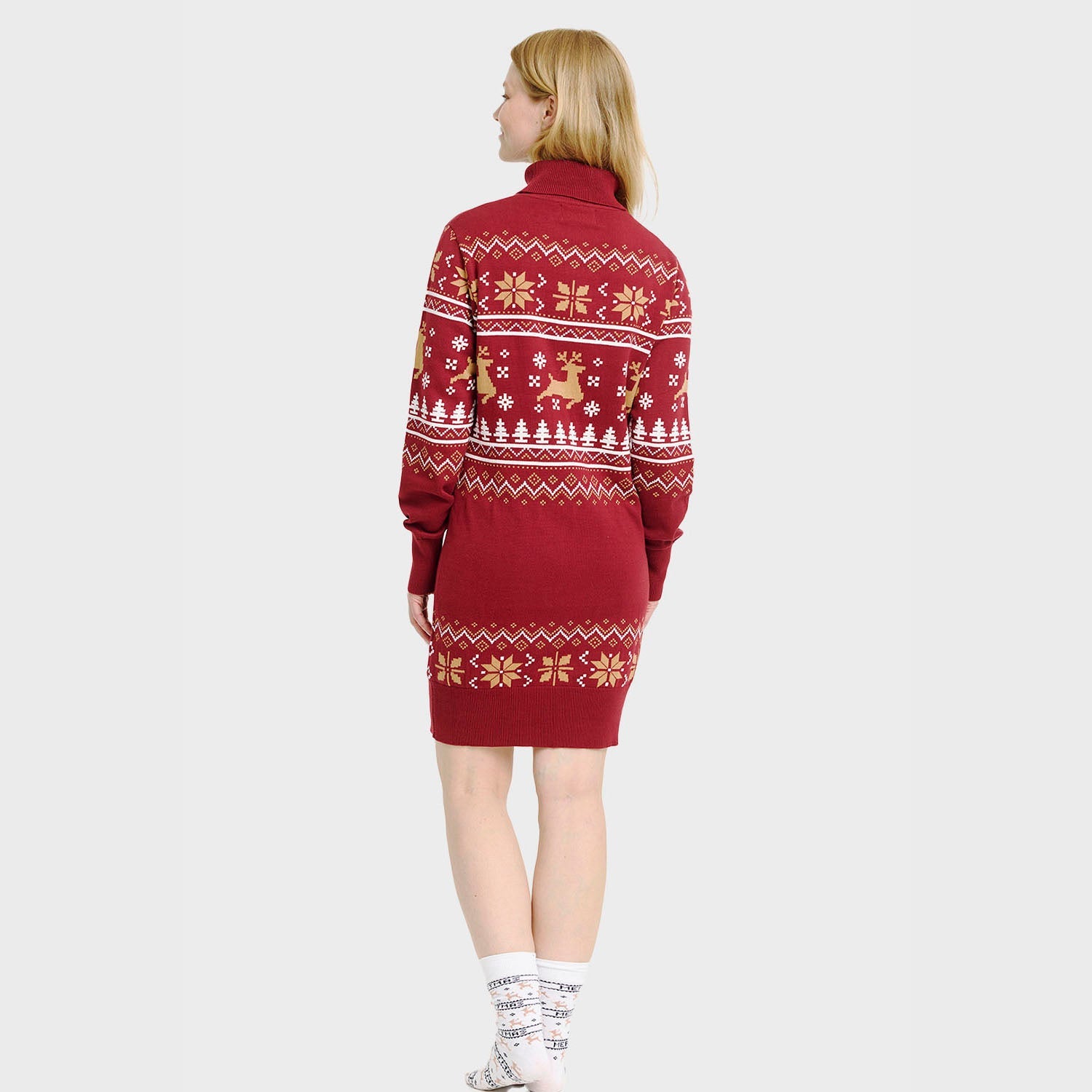 Turtleneck Christmas Dress – Women