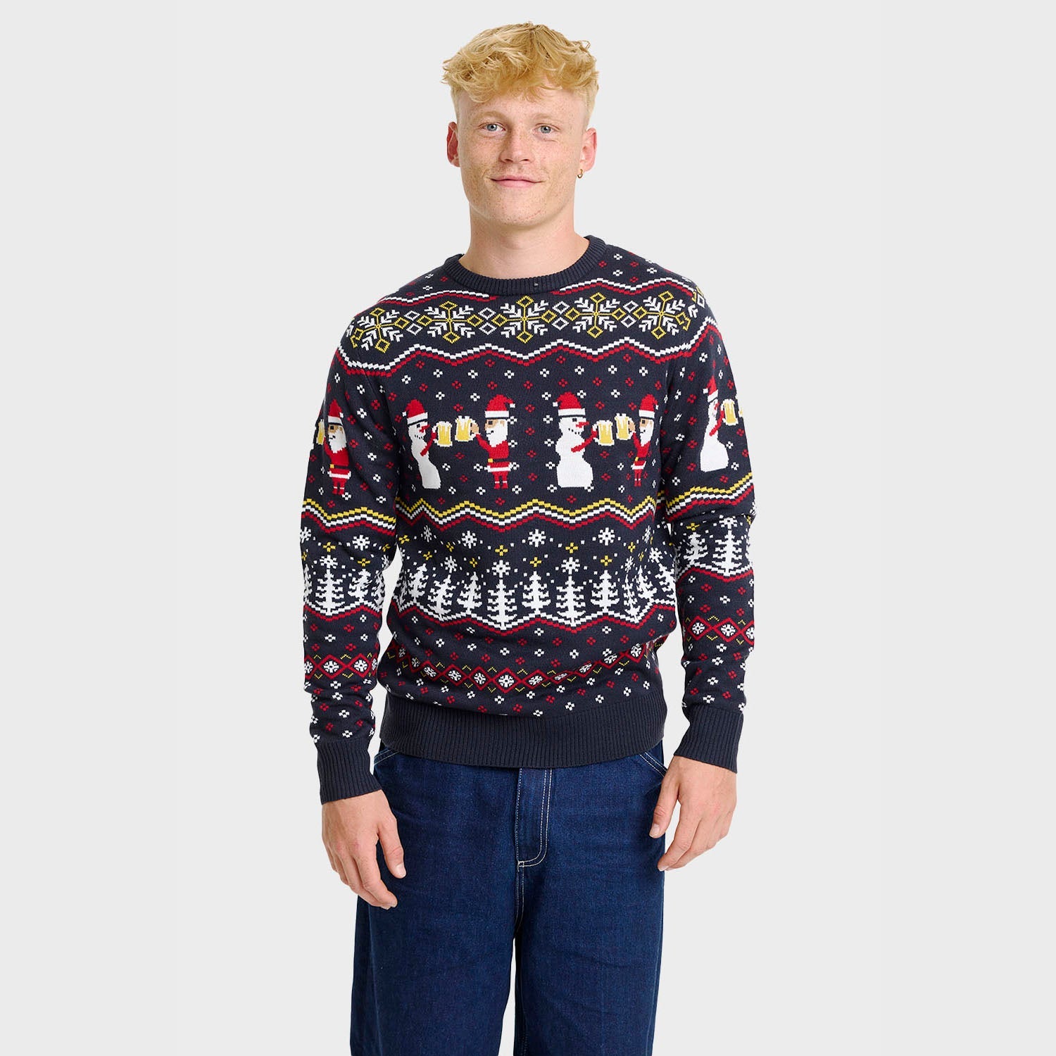 Cheers Santa Christmas Sweater – Men