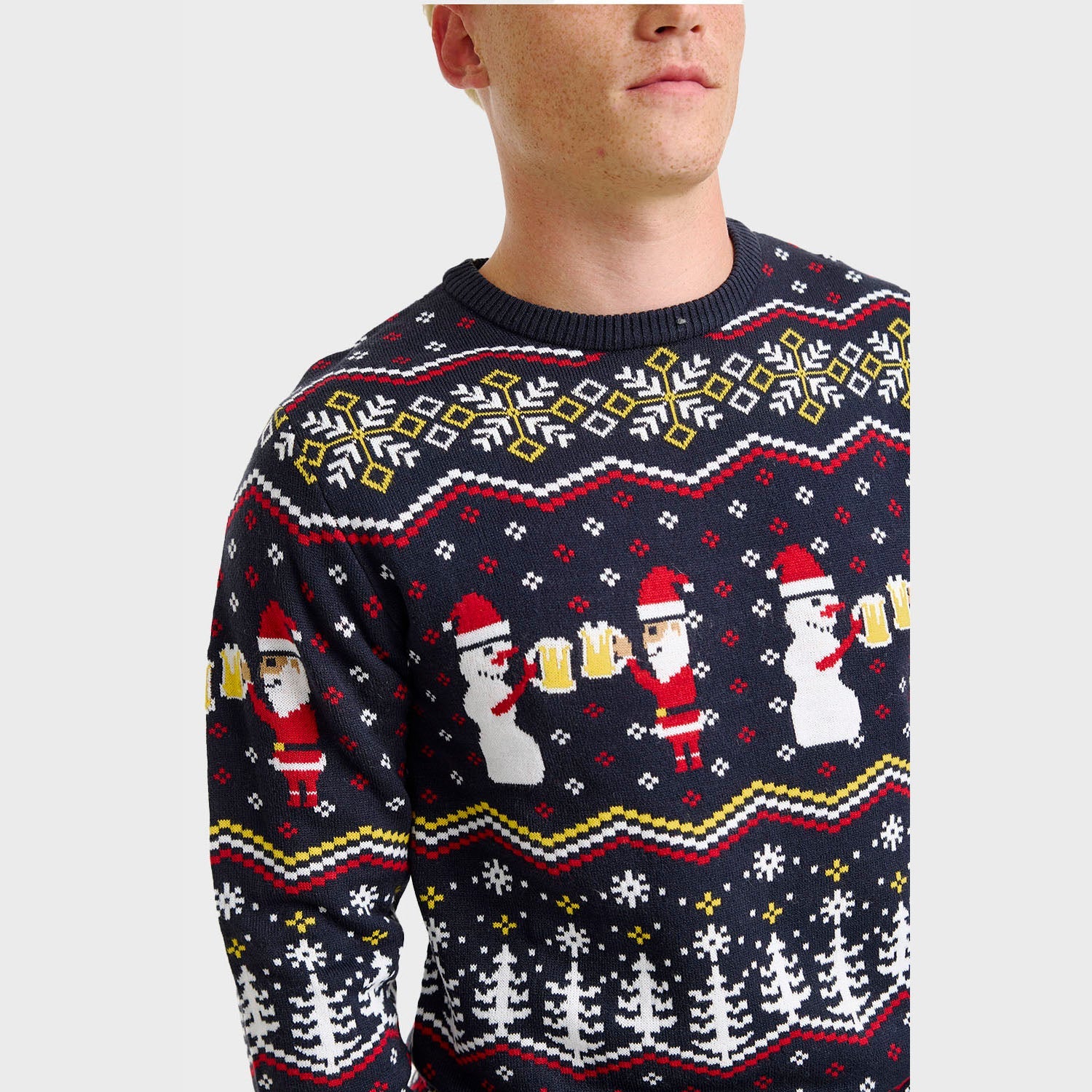 Cheers Santa Christmas Sweater – Men