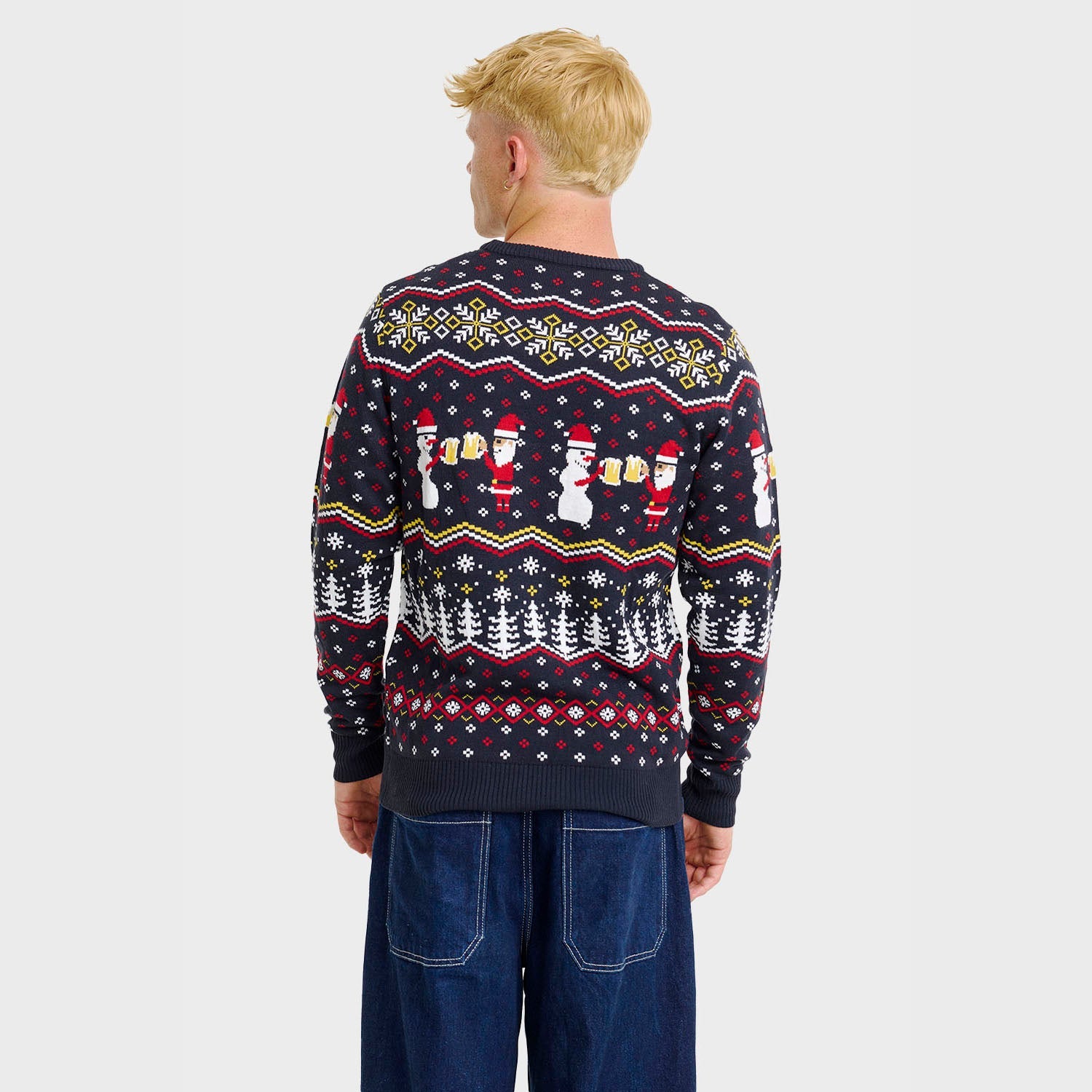 Cheers Santa Christmas Sweater – Men