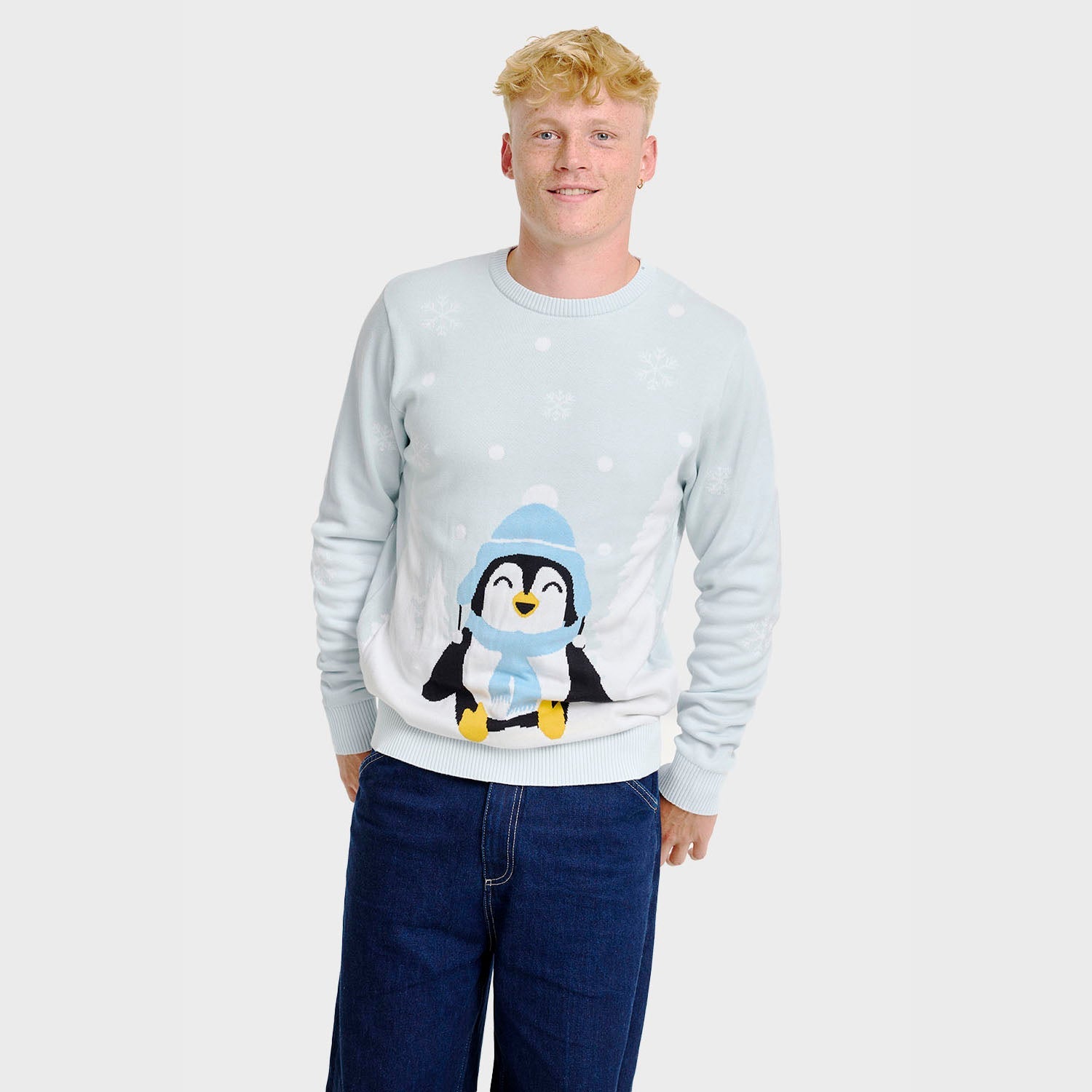 The Lovely Penguin Christmas Sweater – Men | Happy Seasons