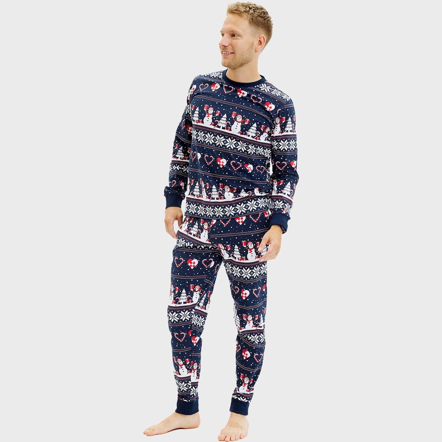 Christmas Heart Pyjamas Navy – Men