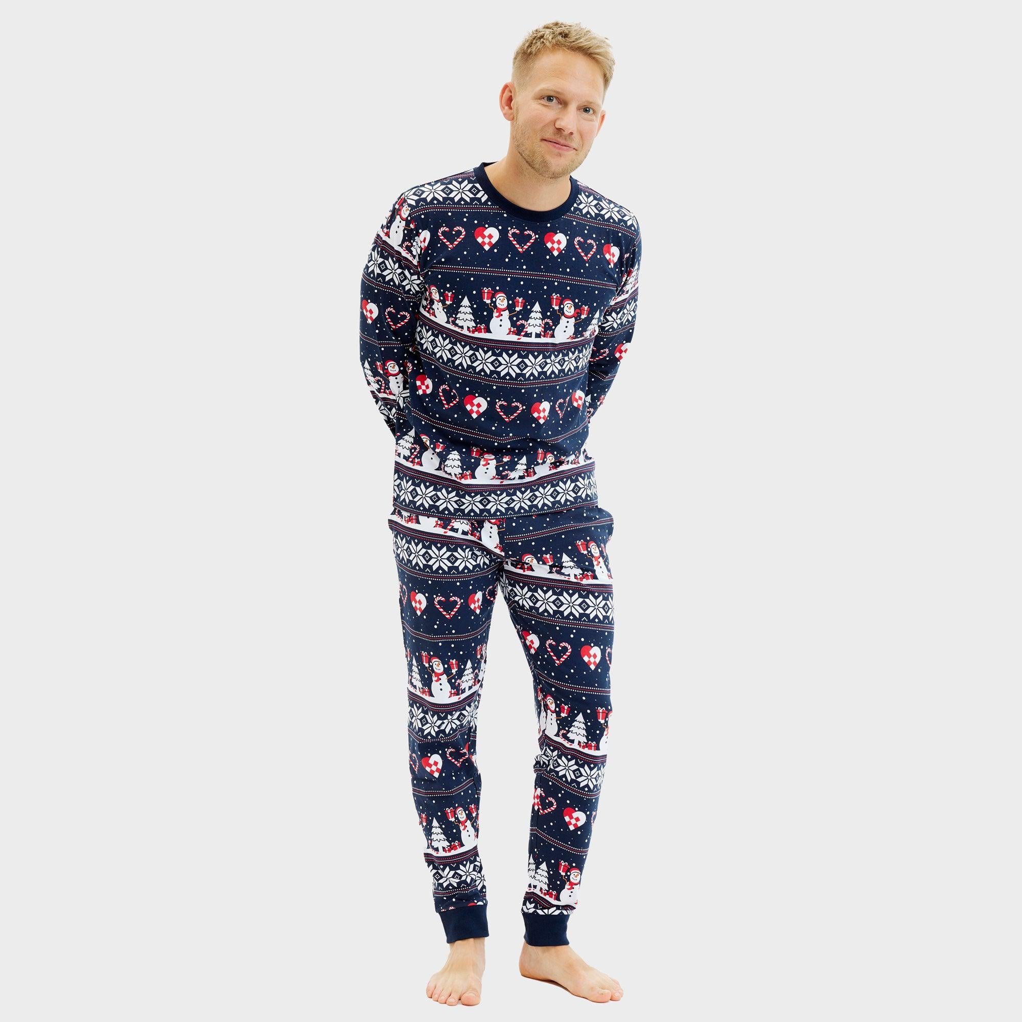 Christmas Heart Pyjamas Navy – Men