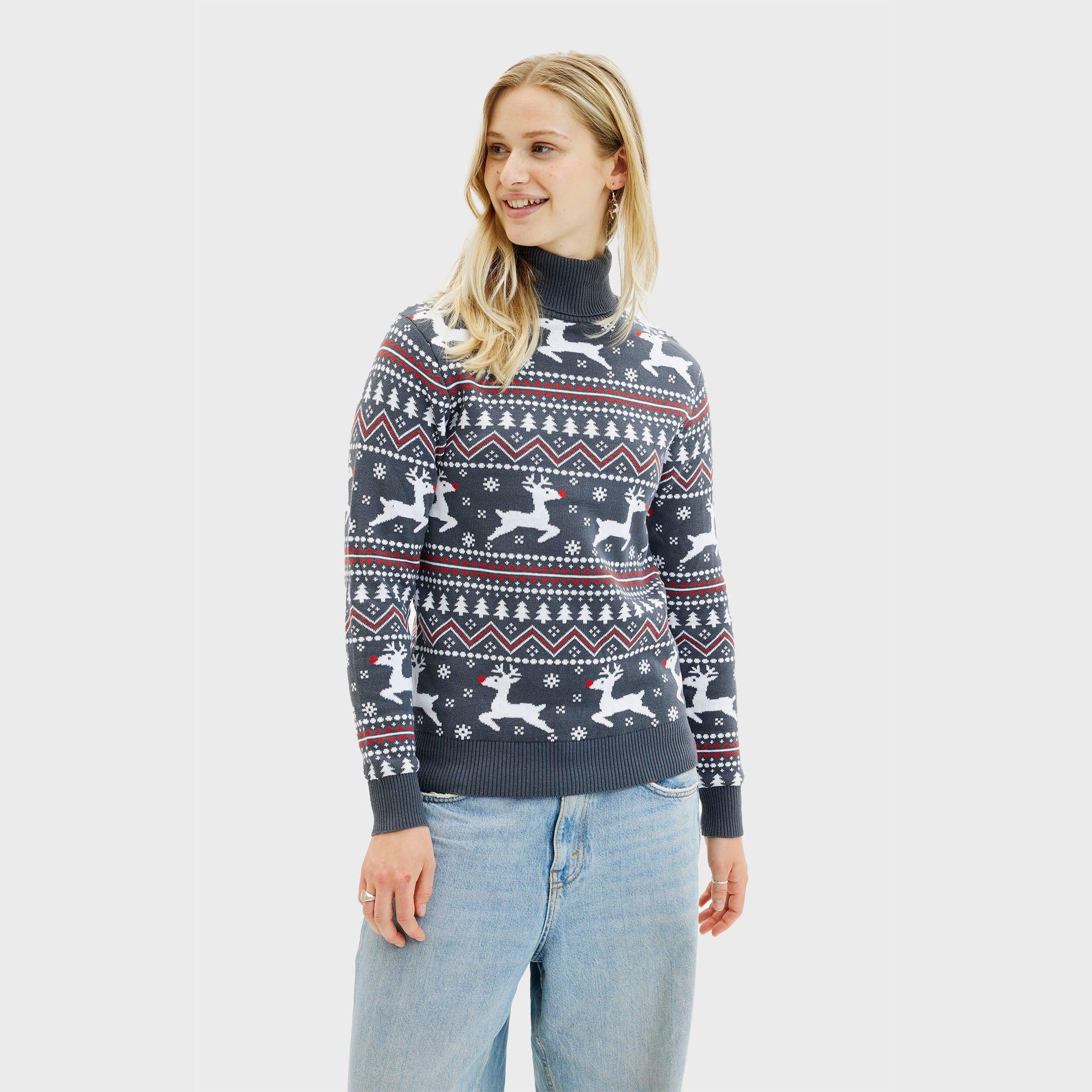 The Stylish Highneck Christmas Sweater – Women