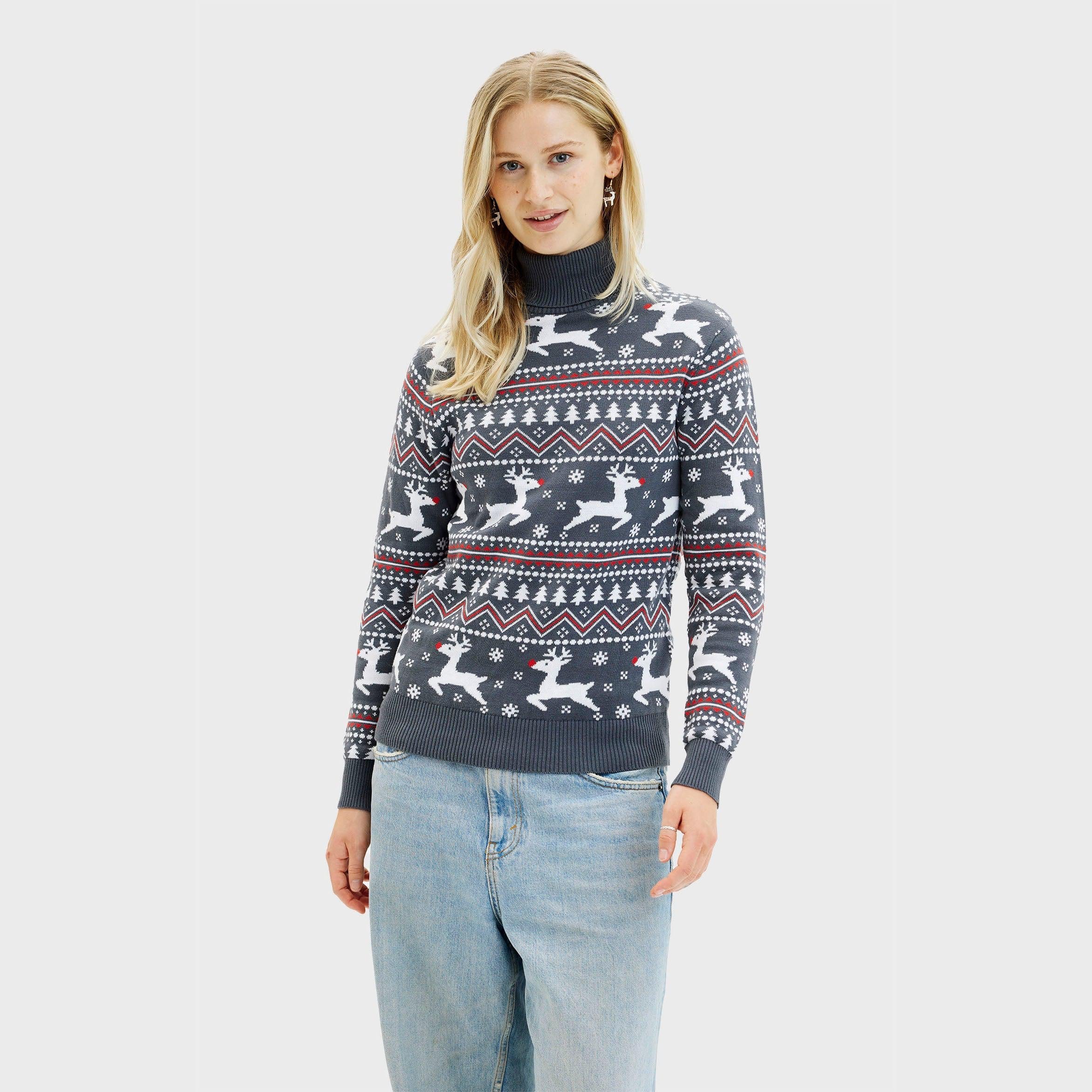 The Stylish Highneck Christmas Sweater – Women