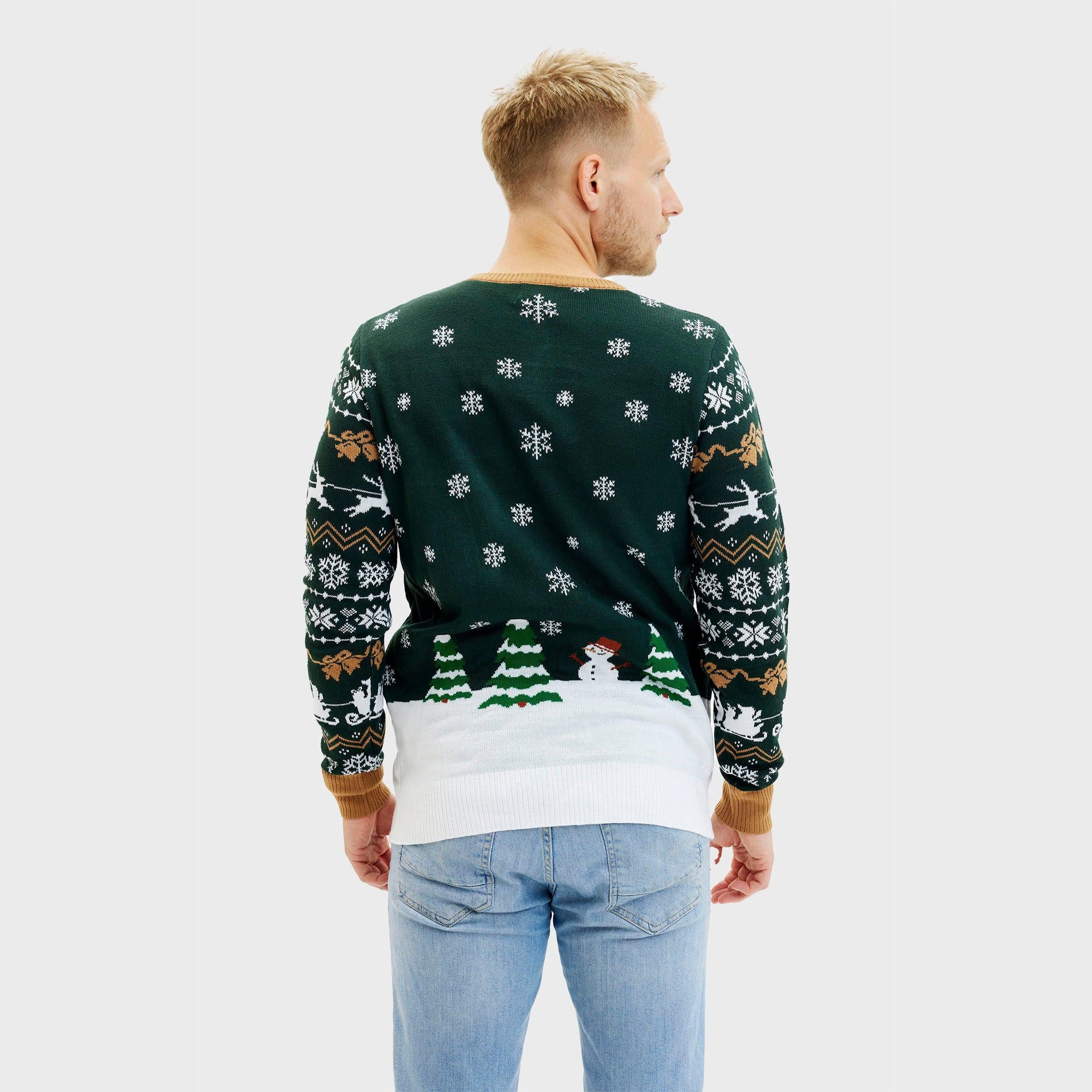 Santa Claus Is Coming To Town LED Green – Men