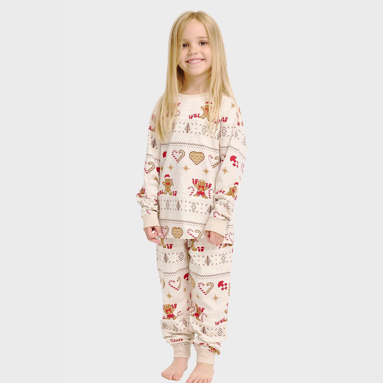 Christmas Cookie Pyjamas Beige – Kids
