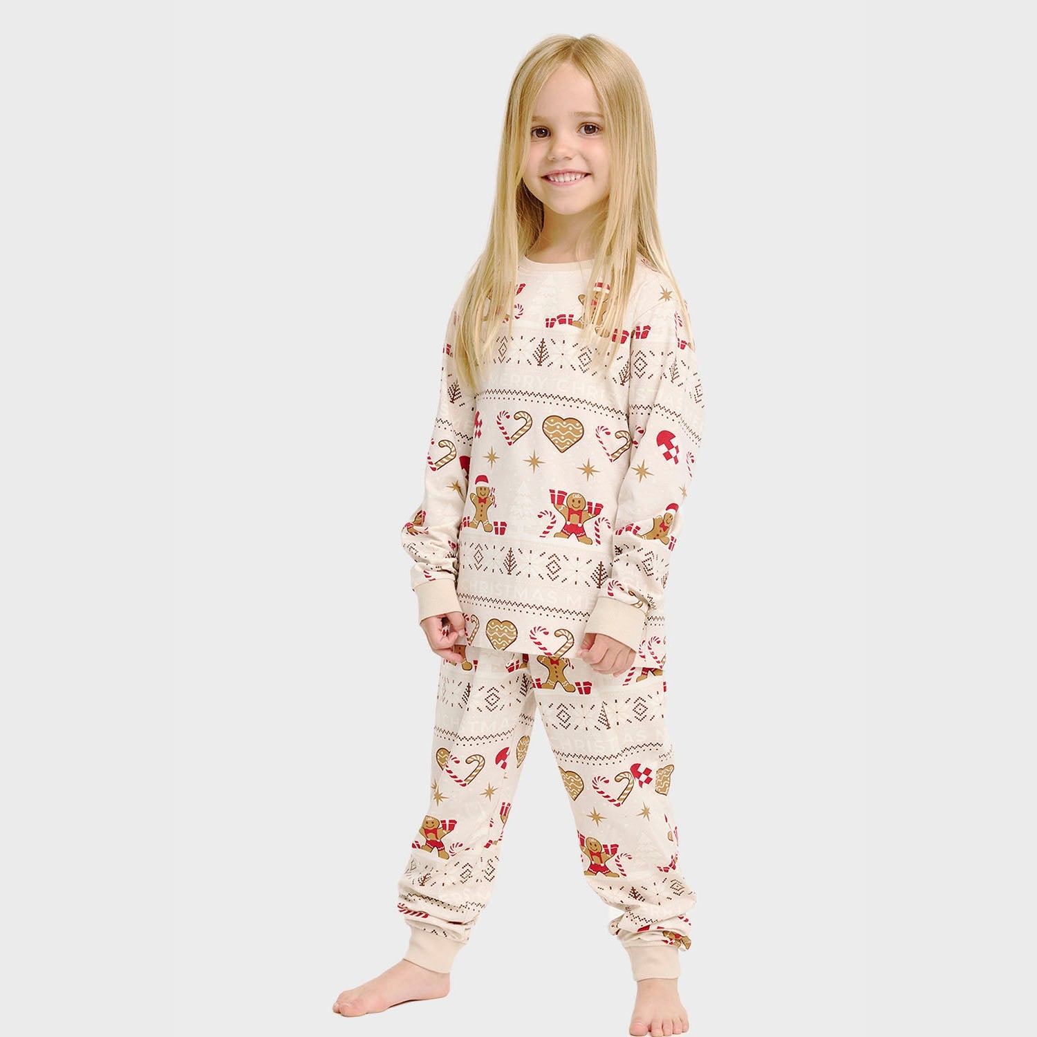 Christmas Cookie Pyjamas Beige – Kids
