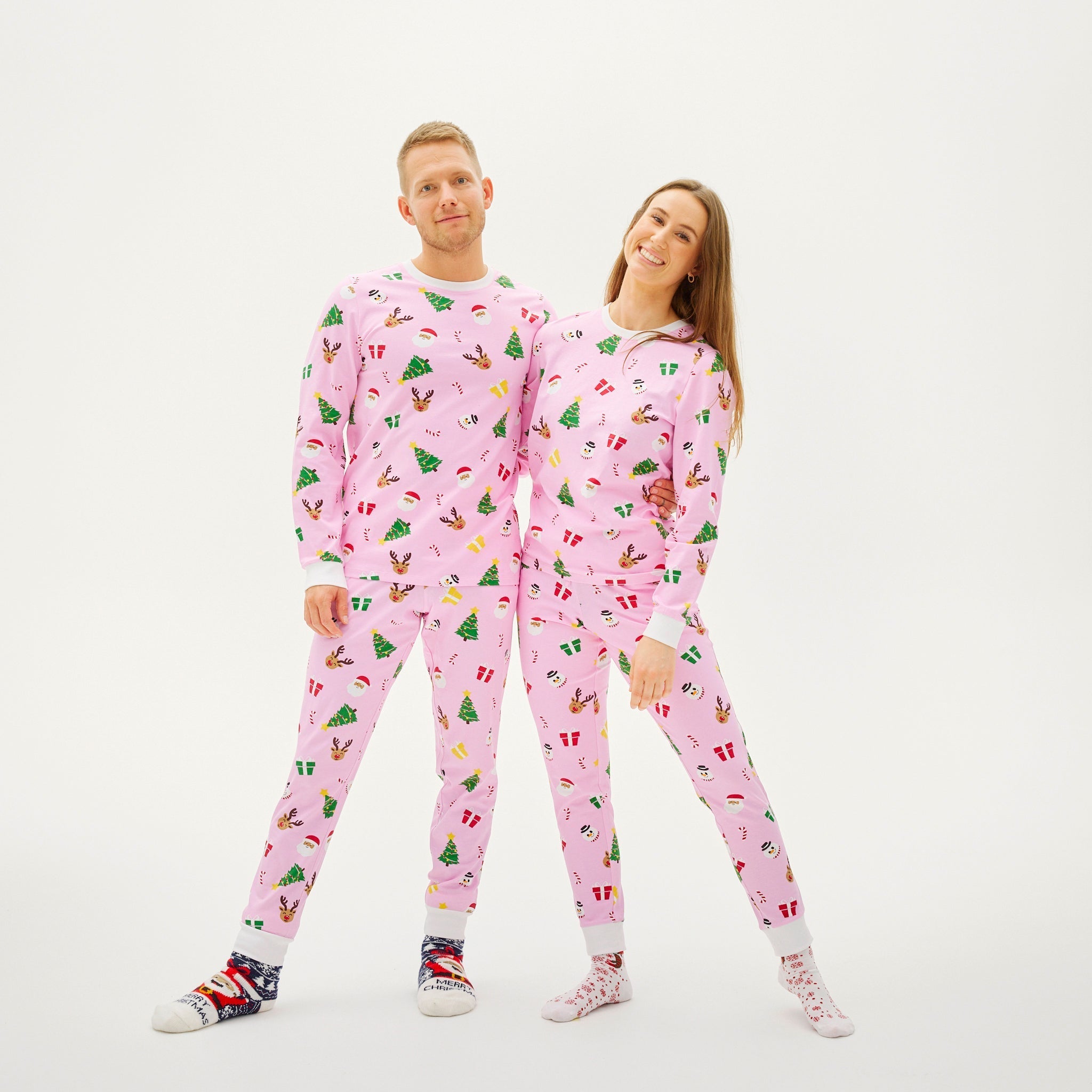 The Pinkish Christmas Pyjamas – Men