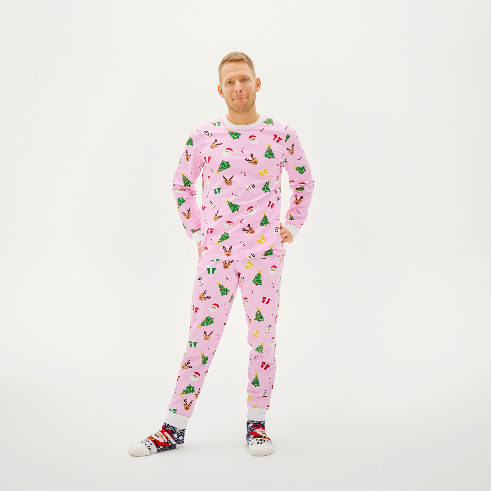 The Pinkish Christmas Pyjamas – Men