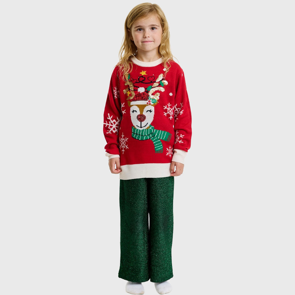 Cute reindeer christmas sweater - child.