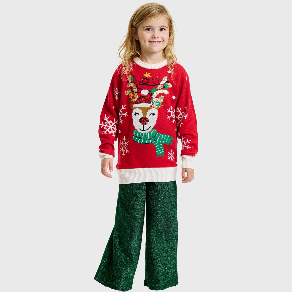 Cute reindeer christmas sweater - child.