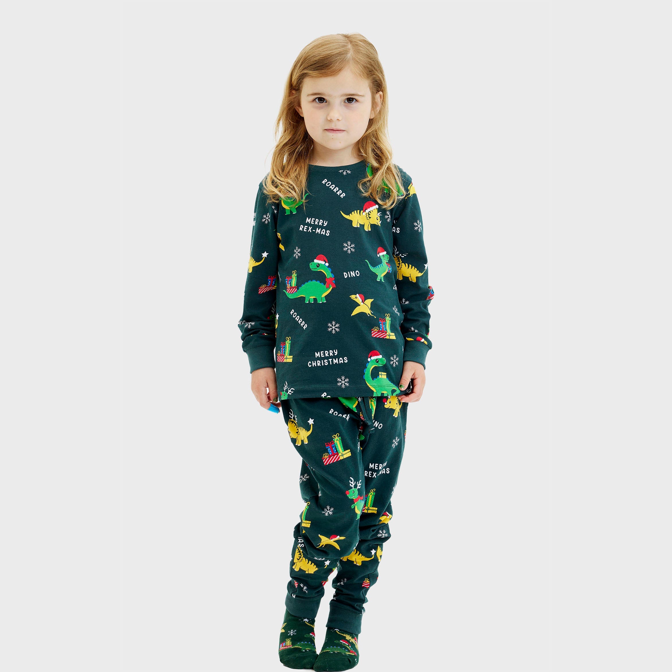 Dino Christmas pyjamas kids