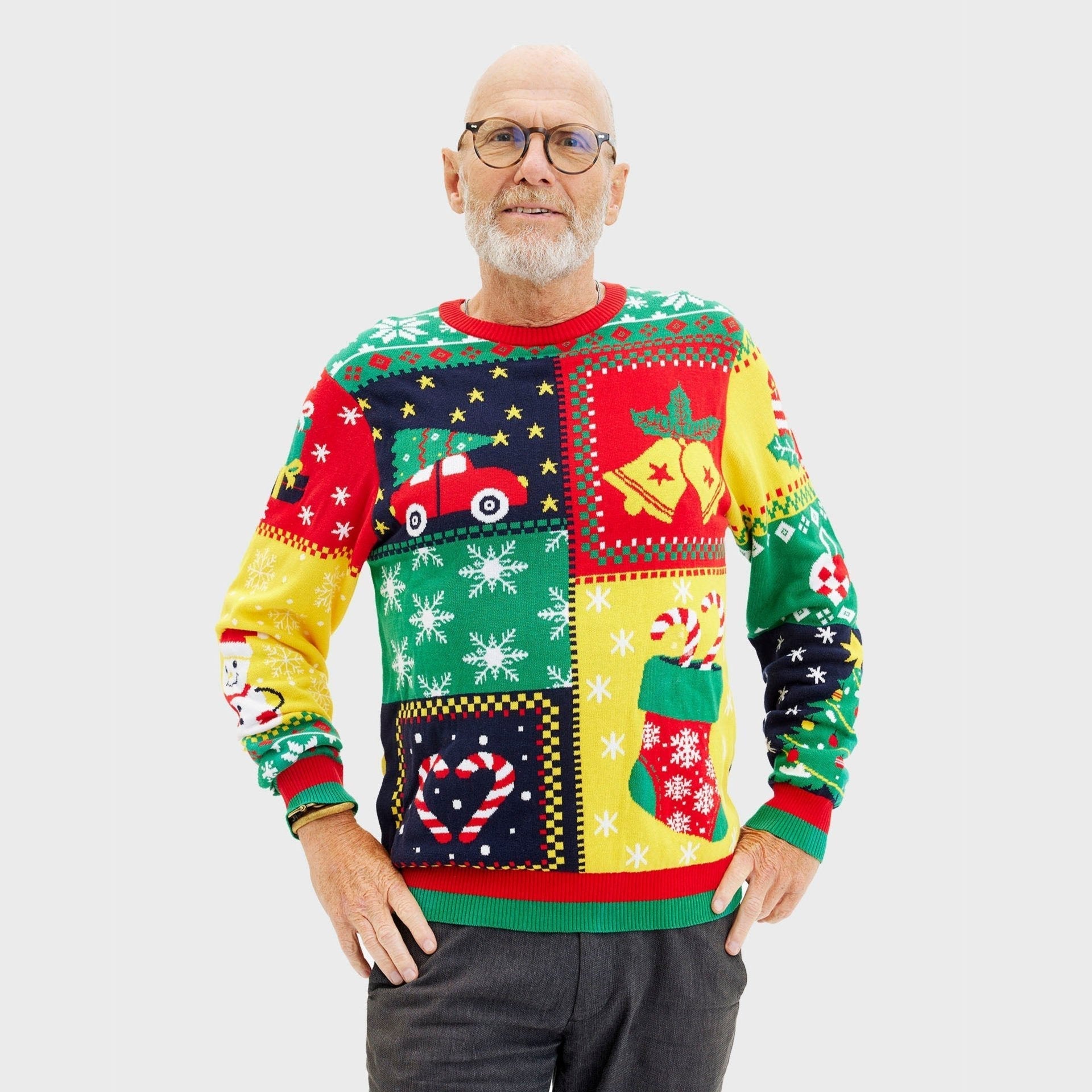 The Patchwork Christmas Sweater – Men