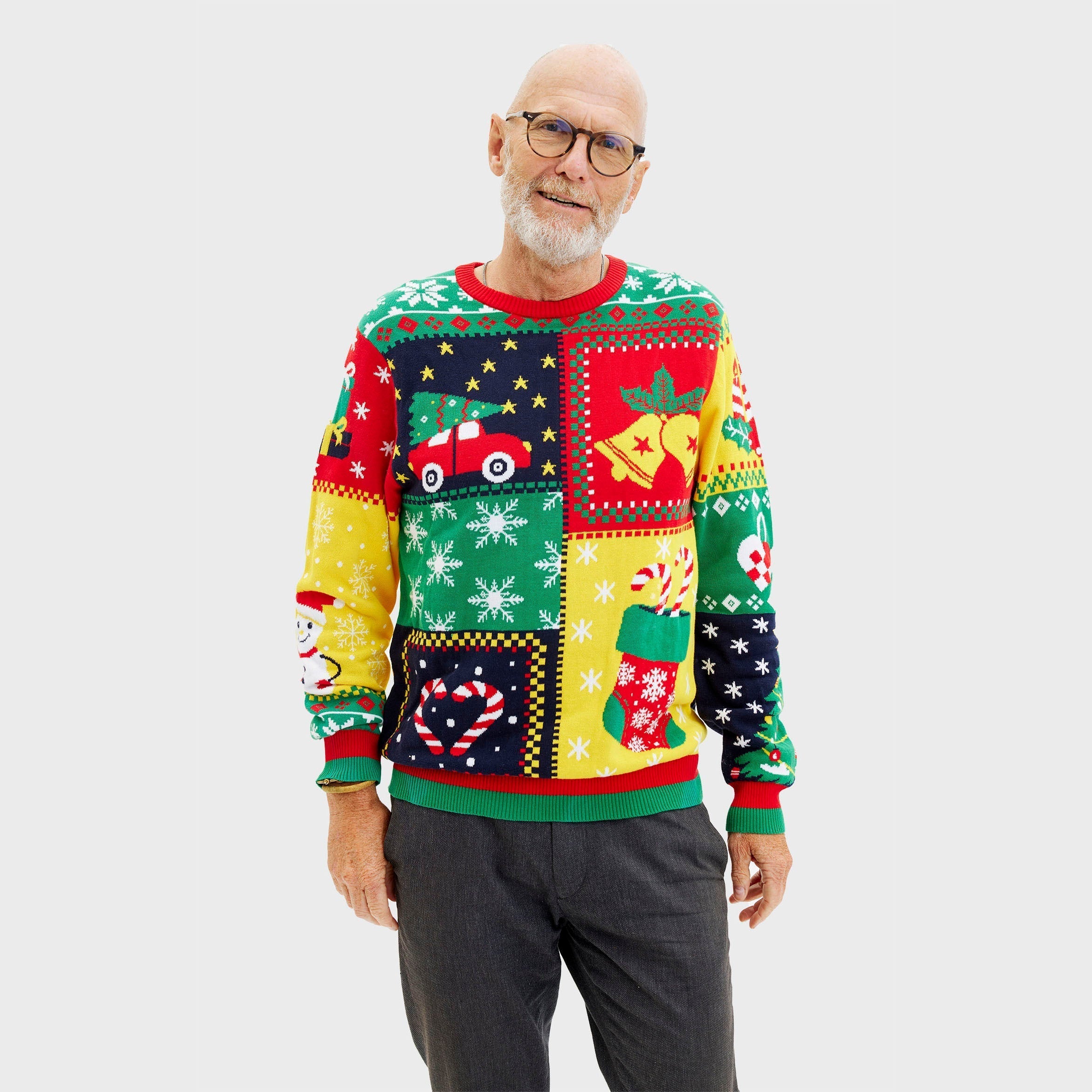 The Patchwork Christmas Sweater – Men