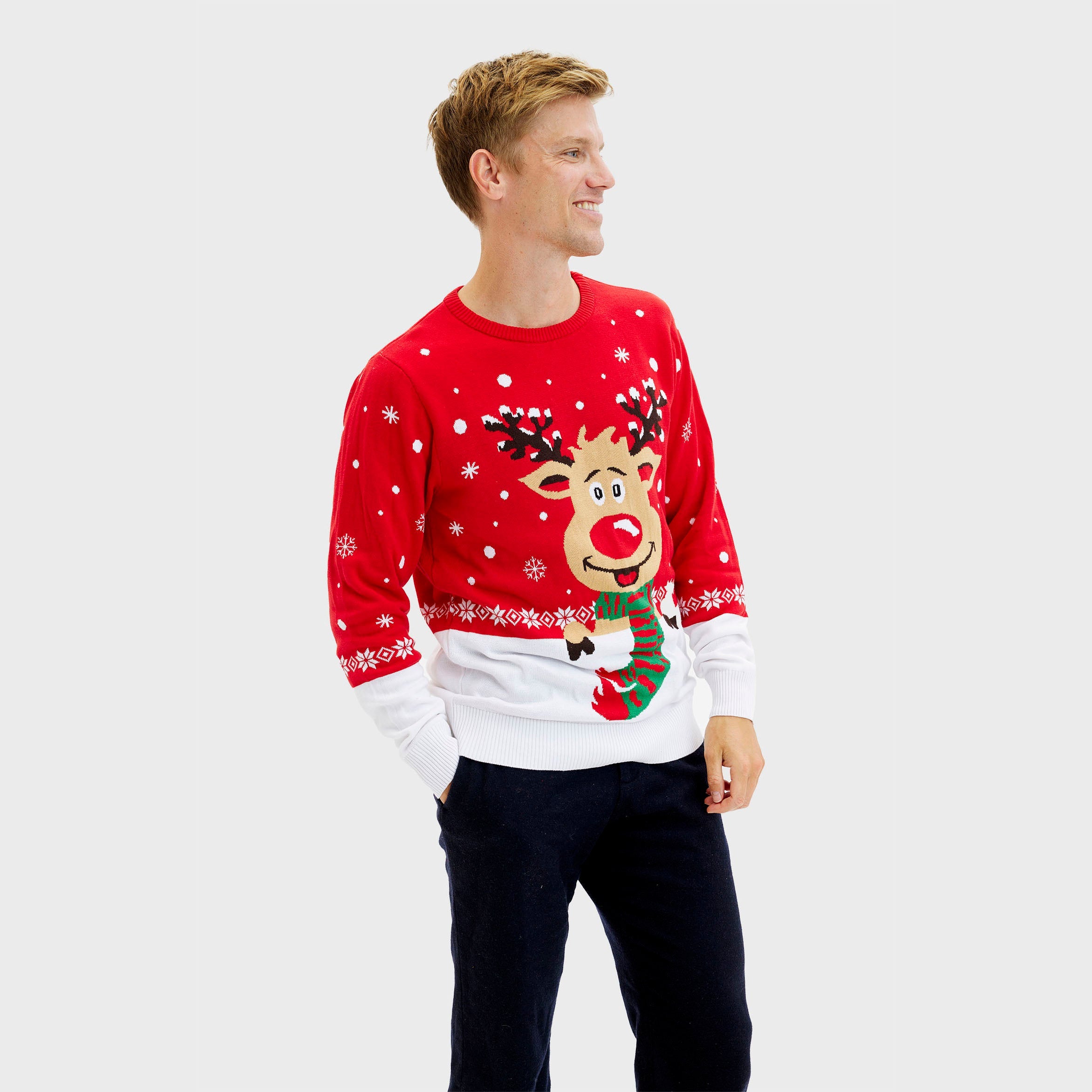Rudolph’s Red Christmas Sweater – Men