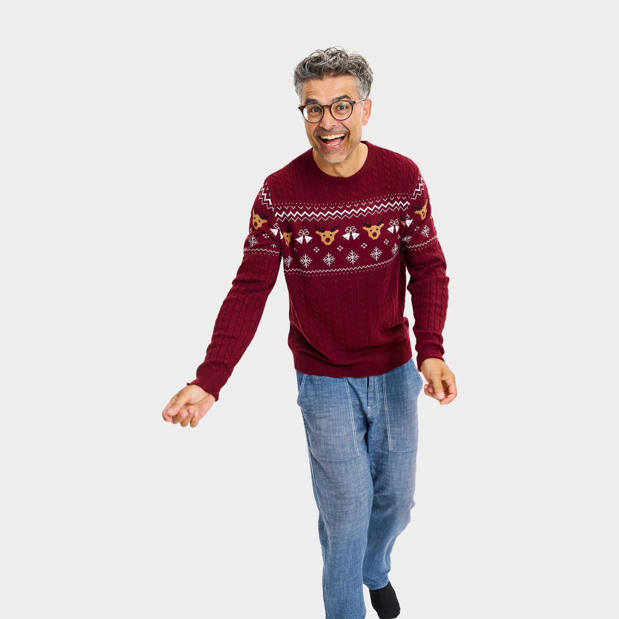 Wijnrode kersttrui – Heren