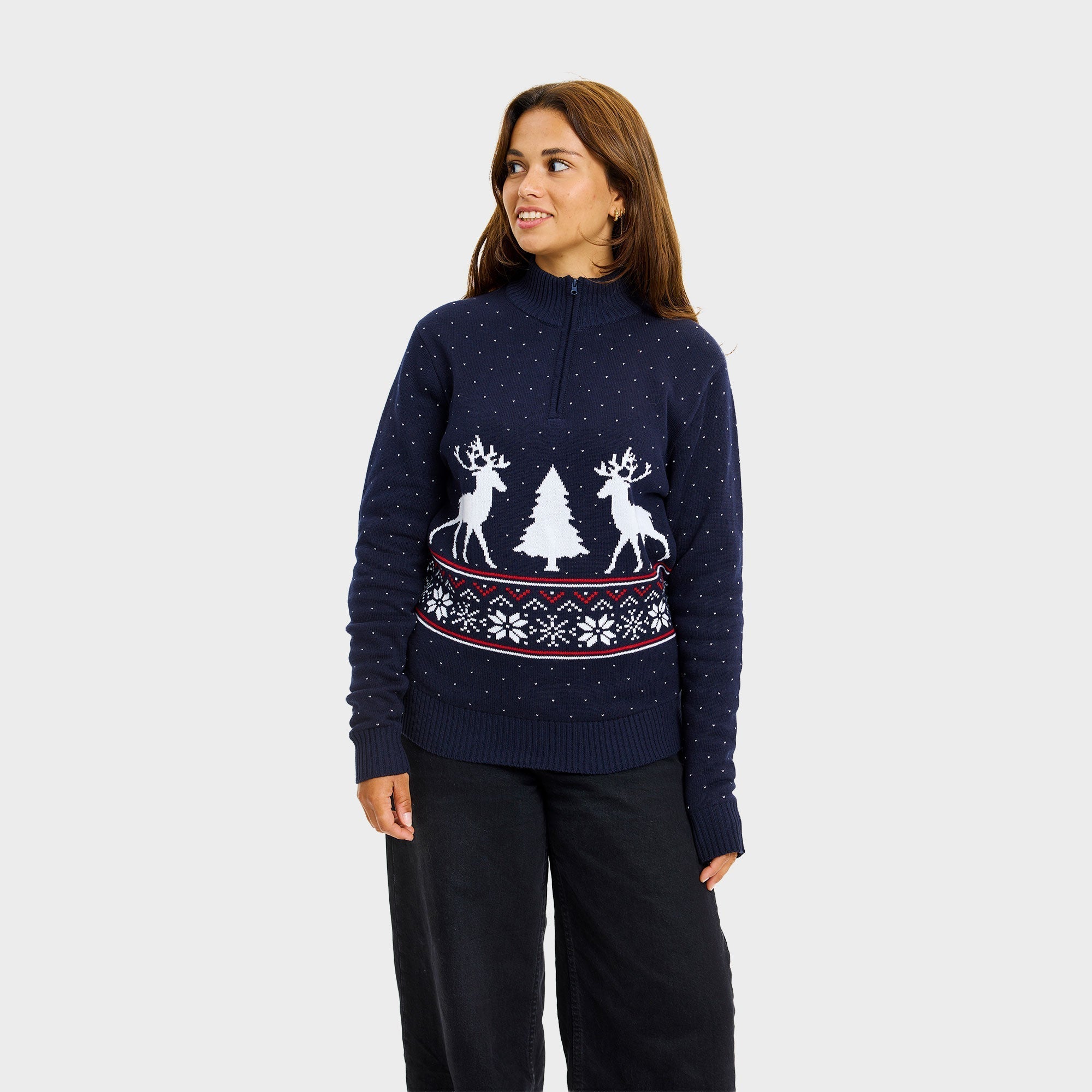 Winter half-zip trui – Dames